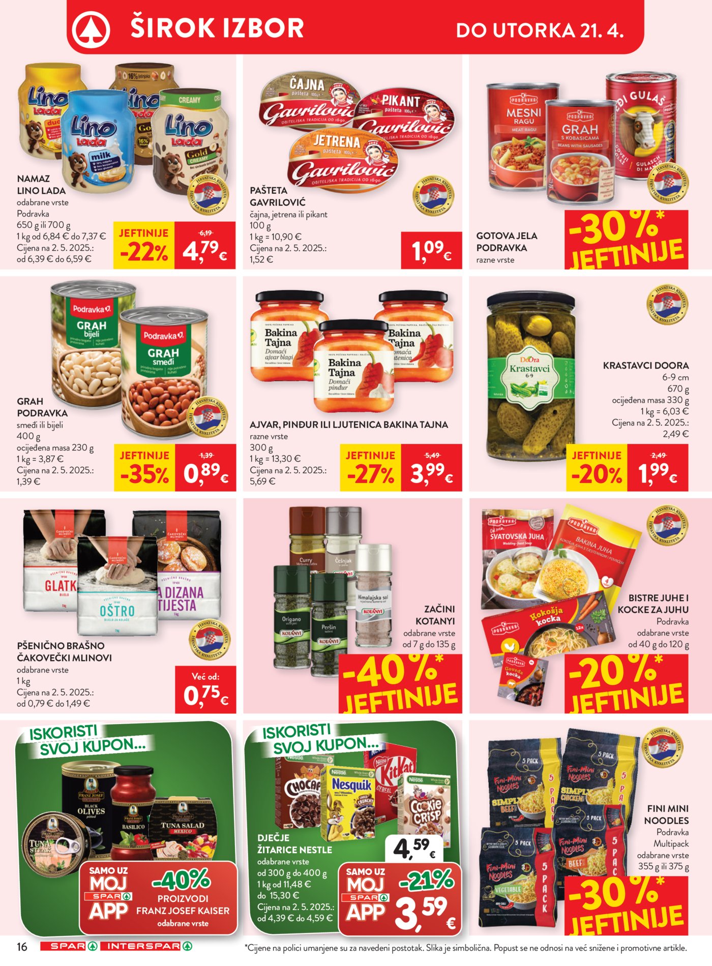 SPAR - INTERSPAR katalog Akcija 15.04. - 21.04.2026.
