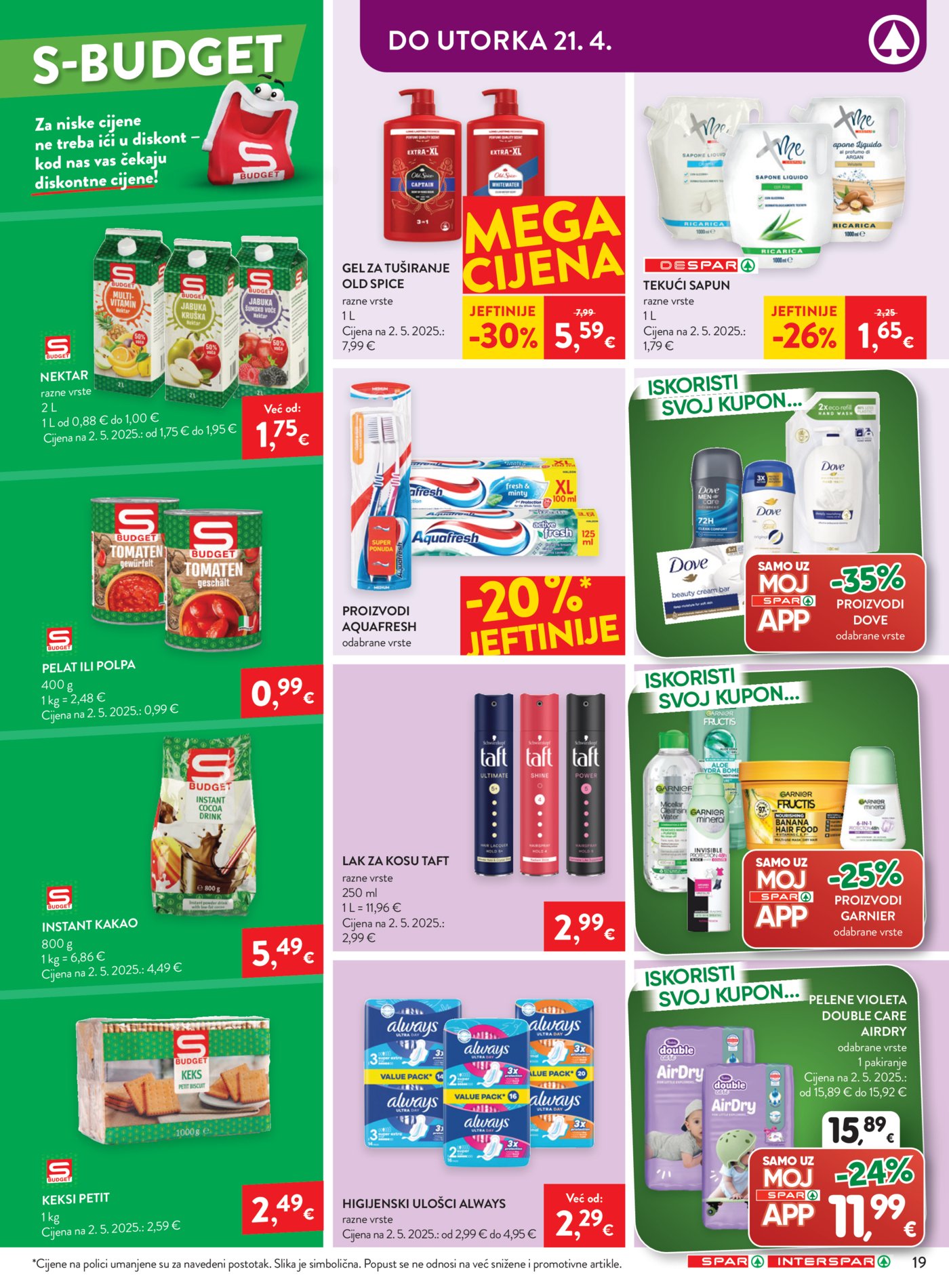 SPAR - INTERSPAR katalog Akcija 15.04. - 21.04.2026.