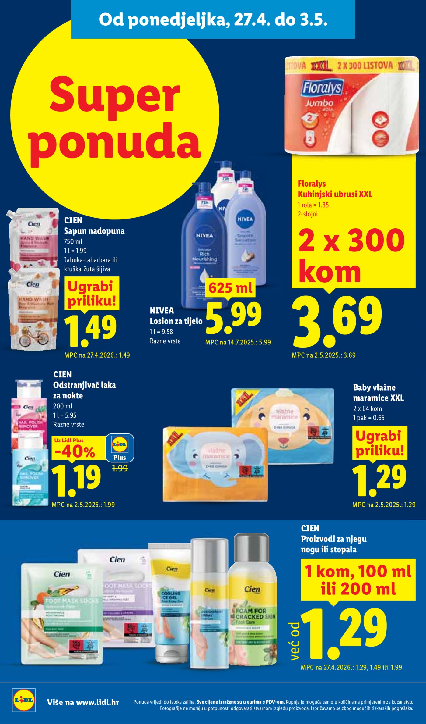 Lidl katalog Super ponuda od ponedjeljka 27.04. - 03.05.2026.