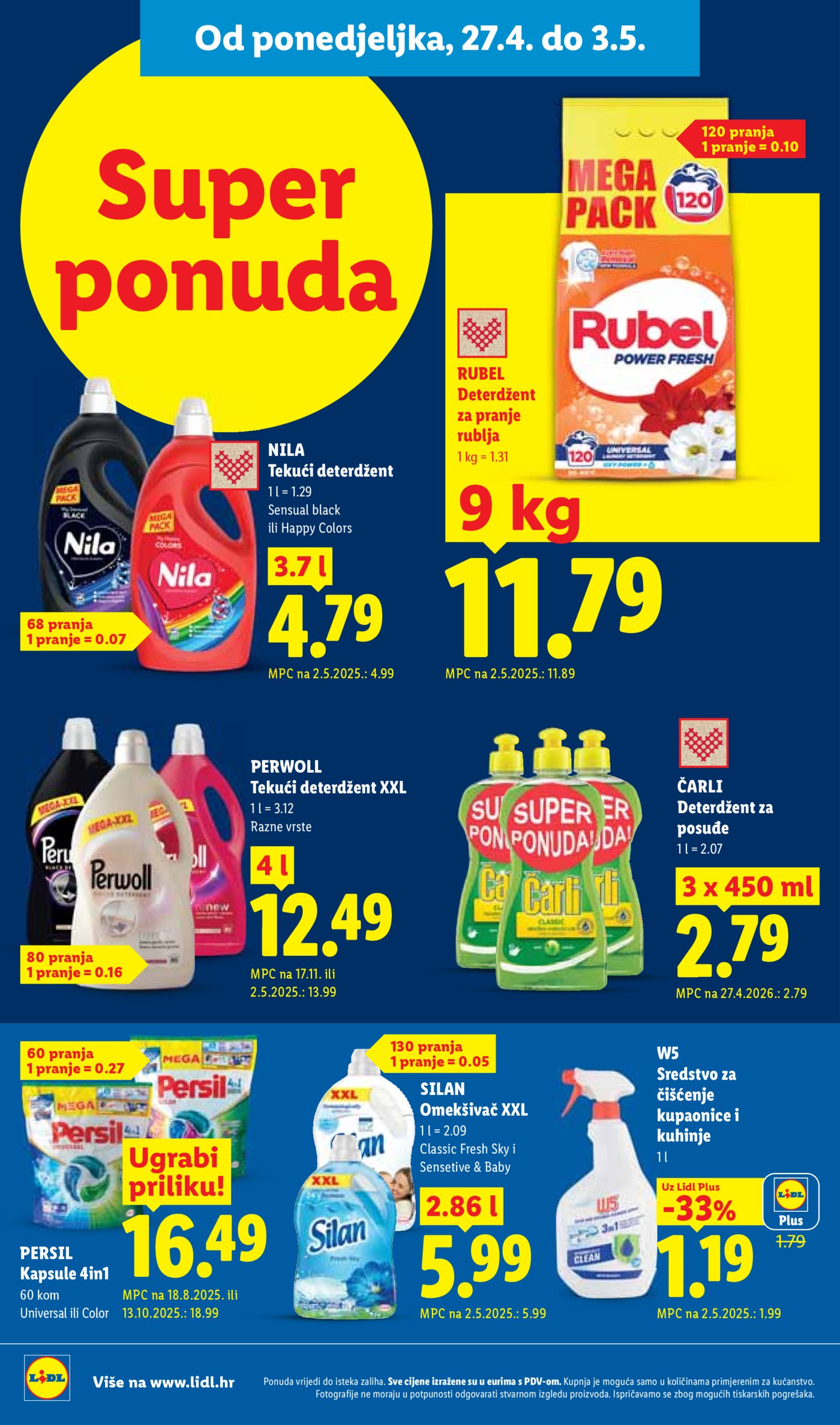 Lidl katalog Super ponuda od ponedjeljka 27.04. - 03.05.2026.
