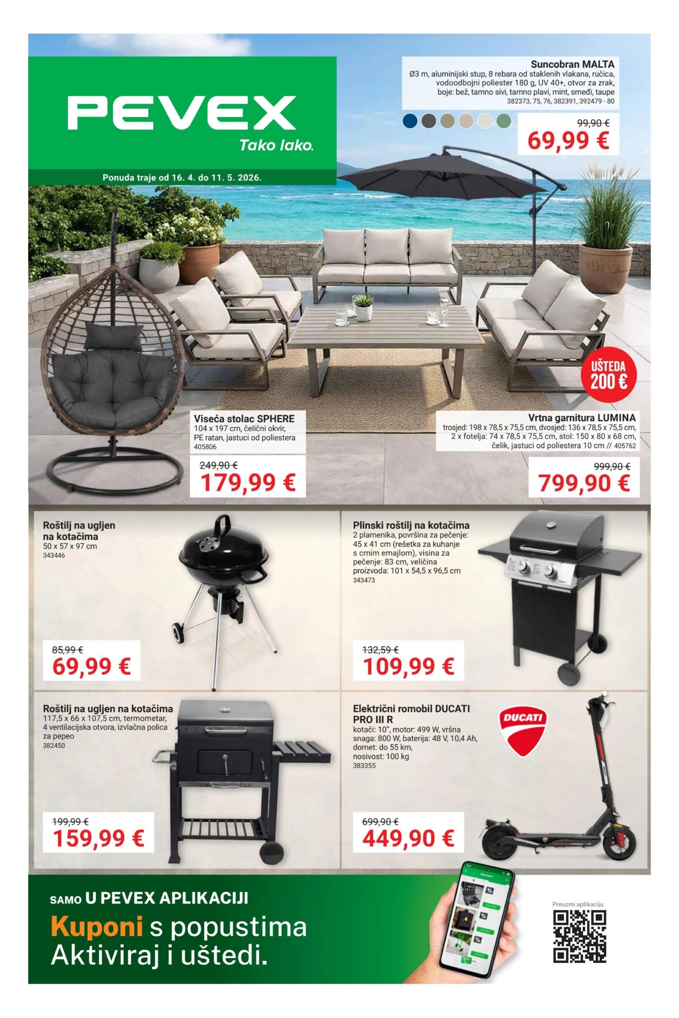 Pevex katalog Akcija 16.04. - 11.05.2026.