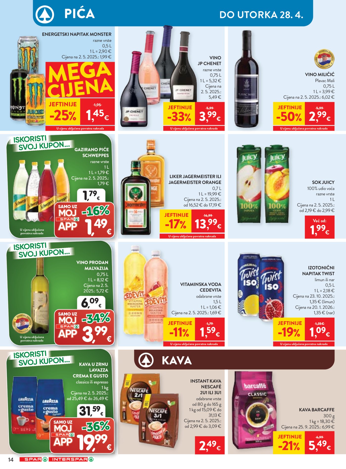 SPAR - INTERSPAR katalog Akcija 22.04. - 28.04.2026.