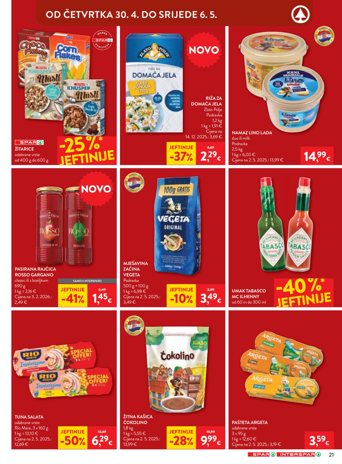 SPAR - INTERSPAR katalog Akcija 29.04. - 05.05.2026.