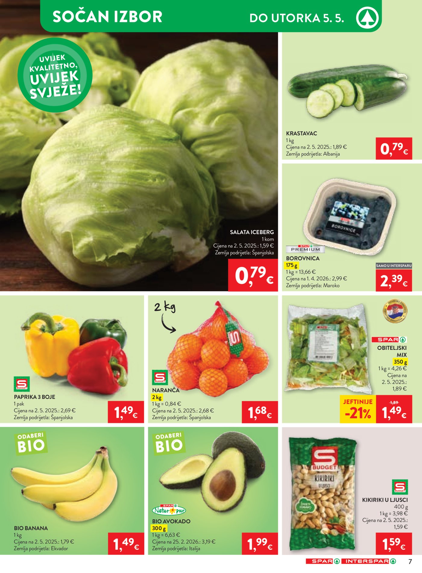 SPAR - INTERSPAR katalog Akcija 29.04. - 05.05.2026.