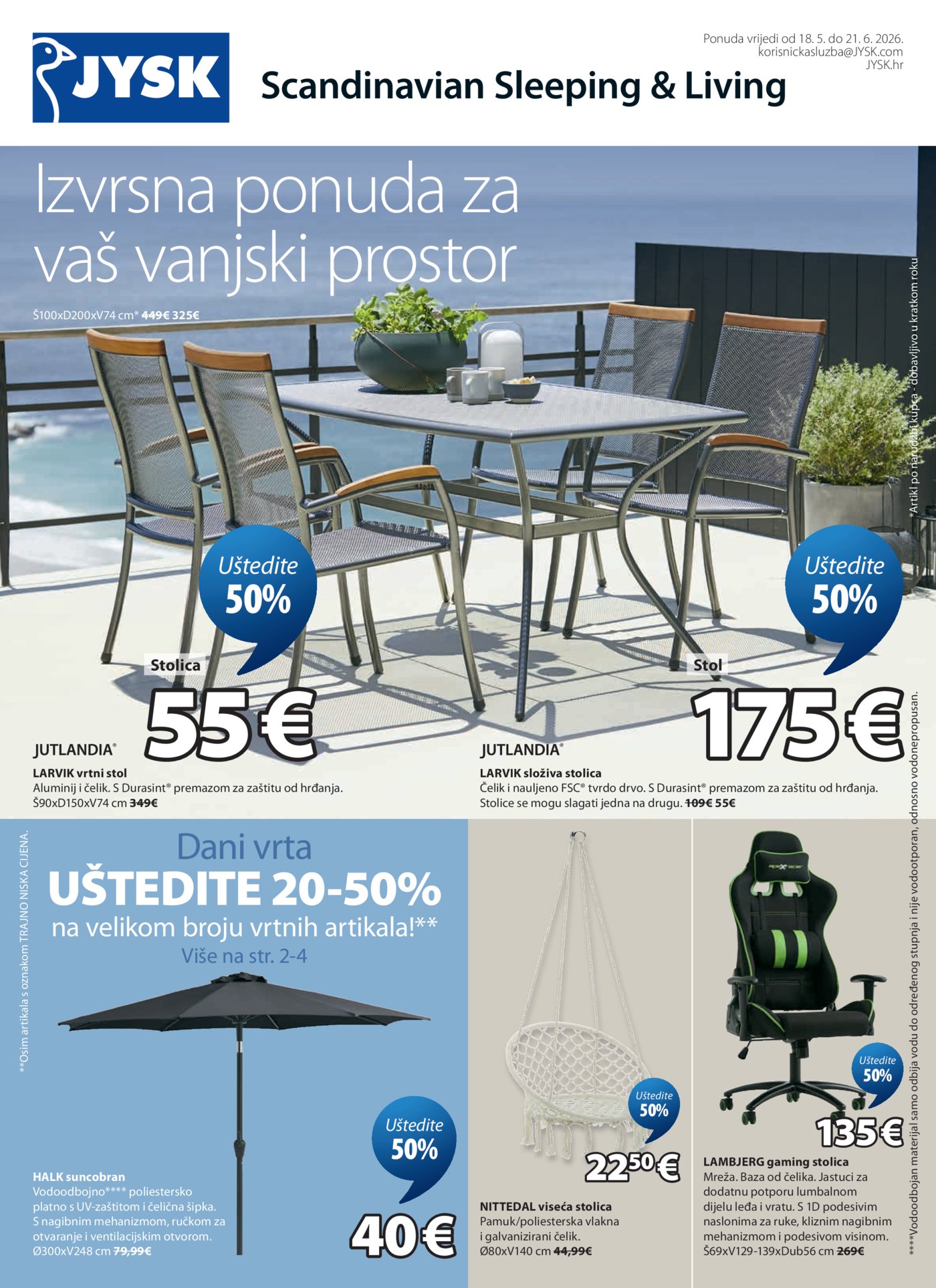 JYSK katalog Akcija 18.05. - 21.06.2026.
