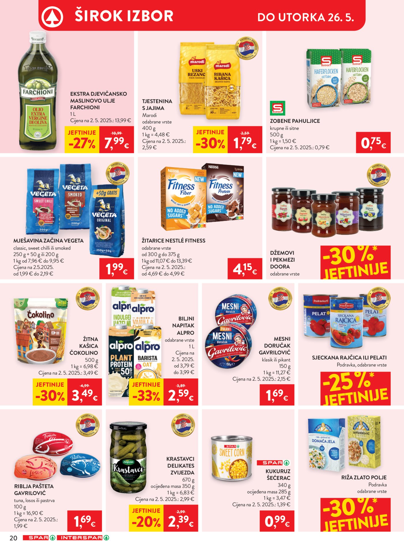 SPAR - INTERSPAR katalog akcija 20.05.-26.05.2026.