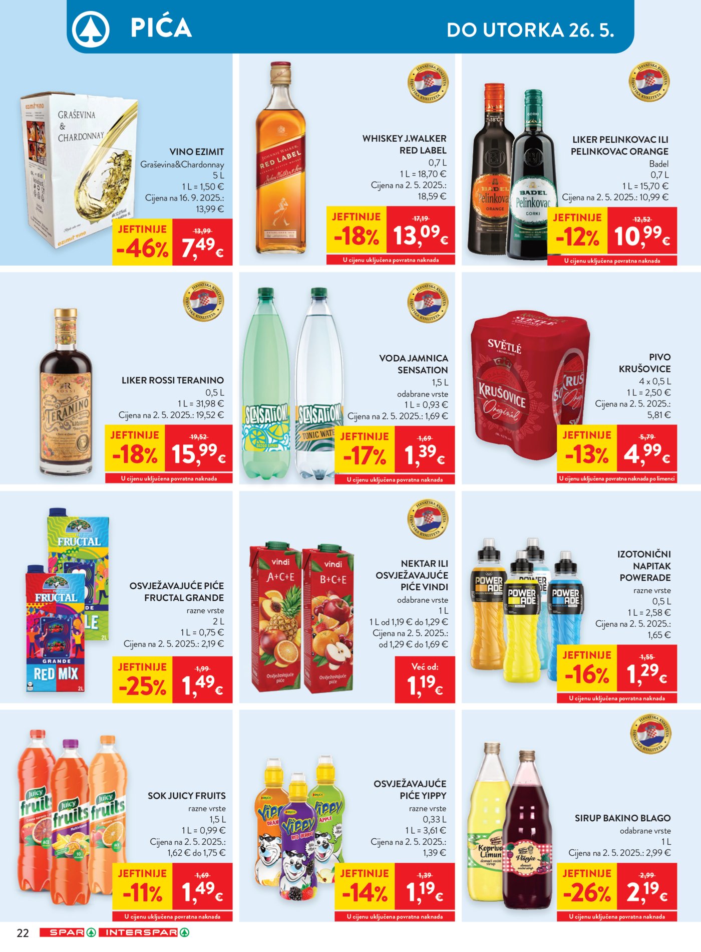 SPAR - INTERSPAR katalog akcija 20.05.-26.05.2026.
