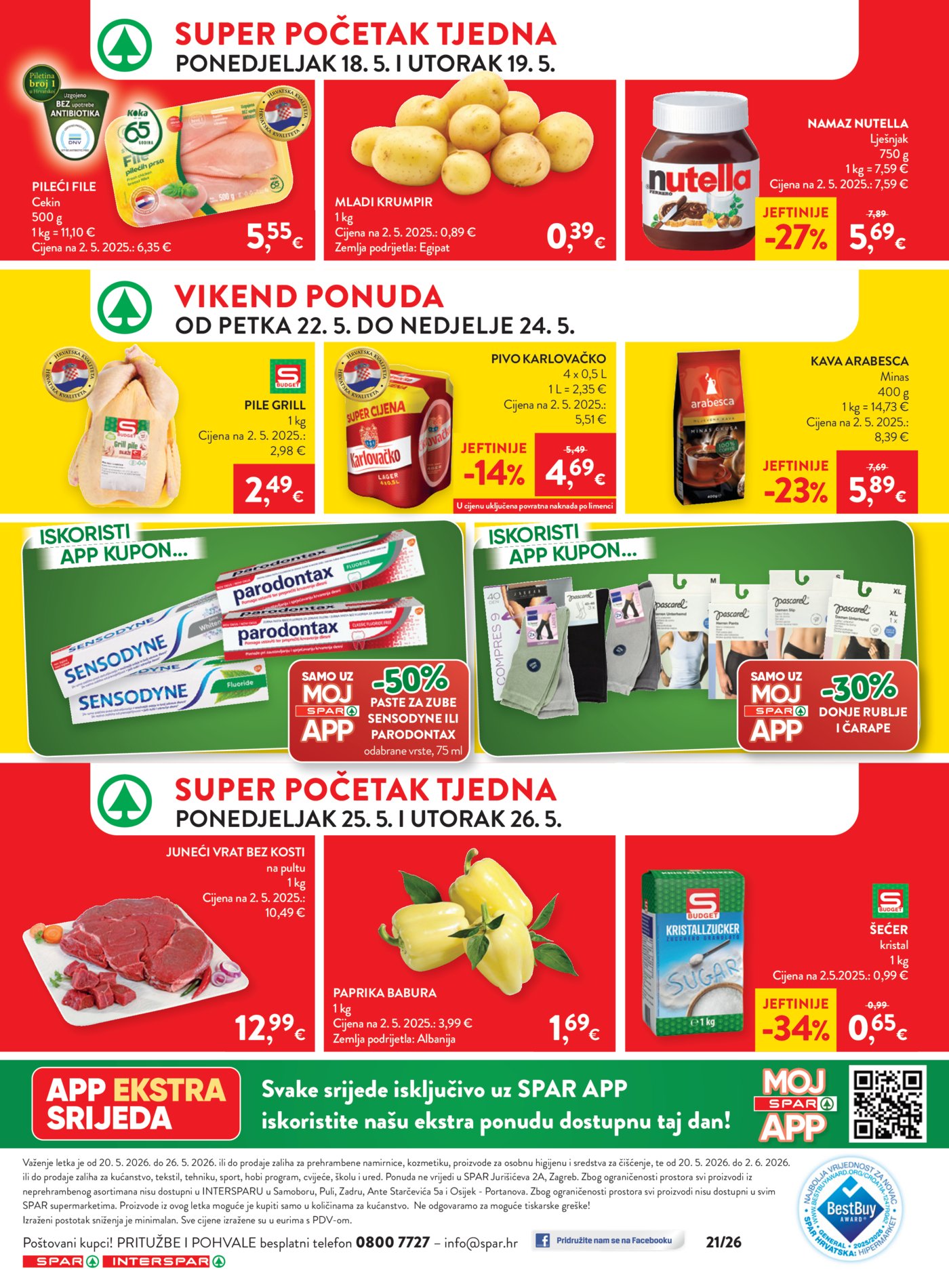 SPAR - INTERSPAR katalog akcija 20.05.-26.05.2026.