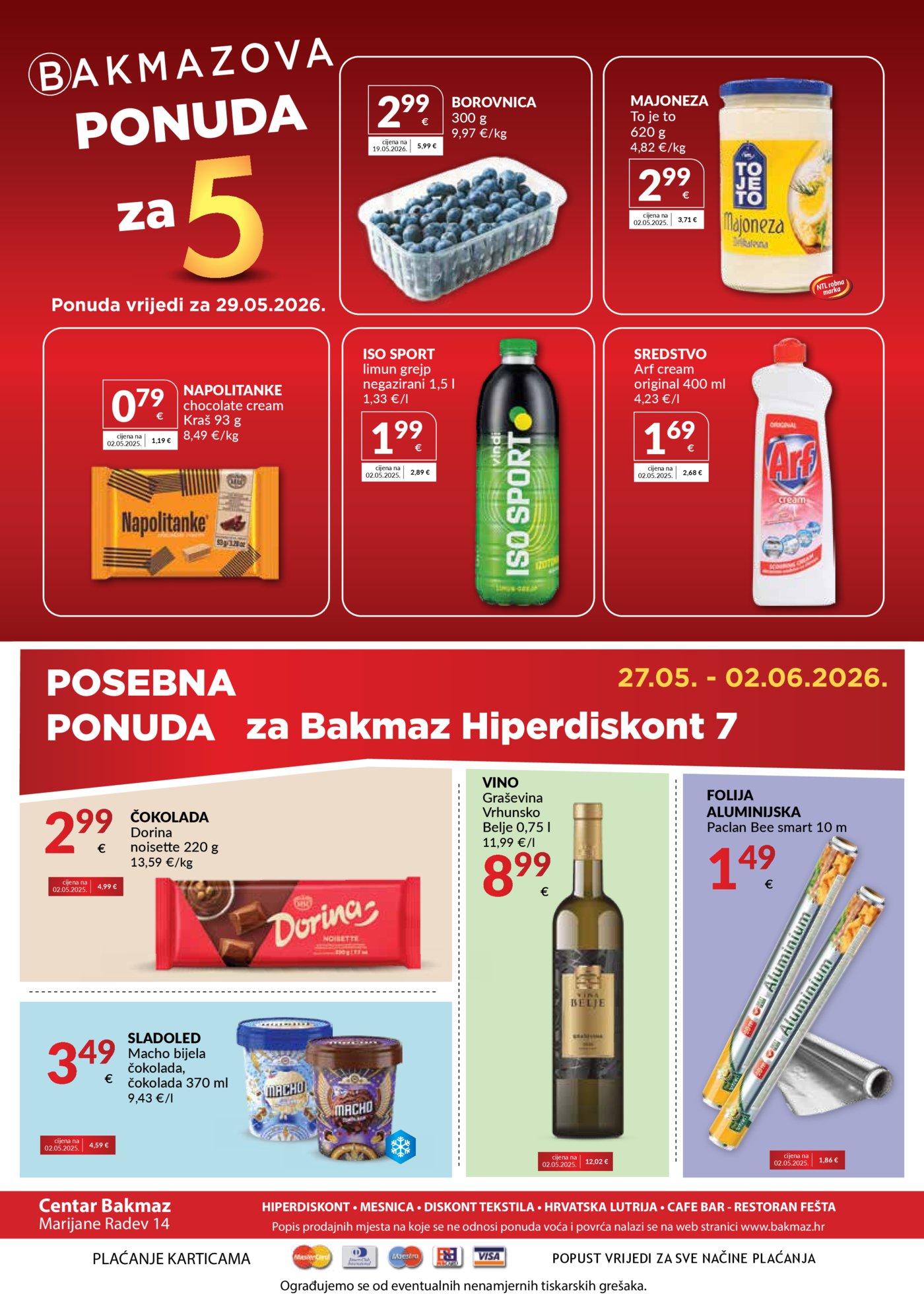 Bakmaz katalog Akcija 27.05. - 02.06.2026.