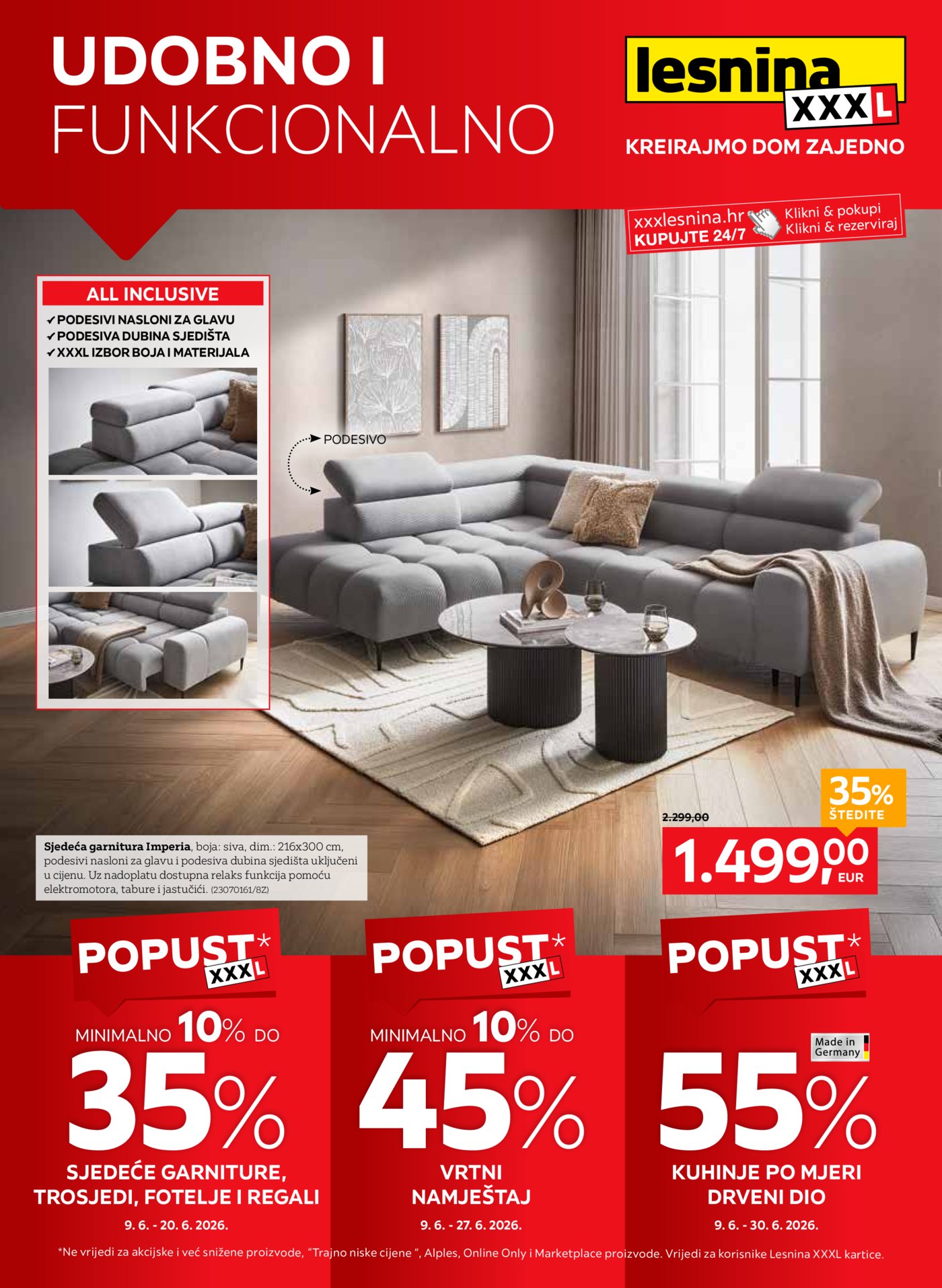 Lesnina katalog Udobno i funkcionalno 09.06. - 30.06.2026.