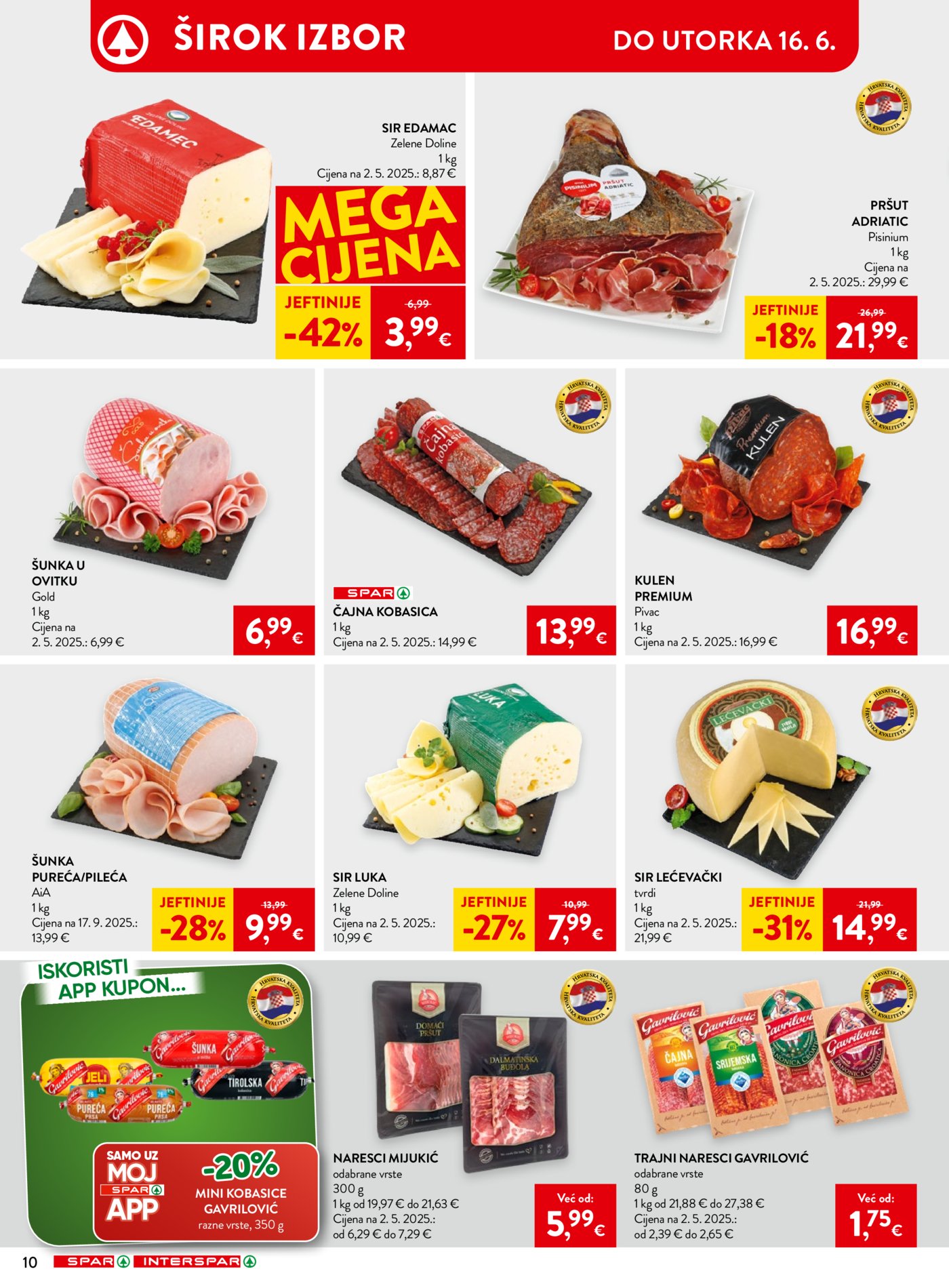 SPAR - INTERSPAR katalog Akcija 10.06. - 16.06.2026.