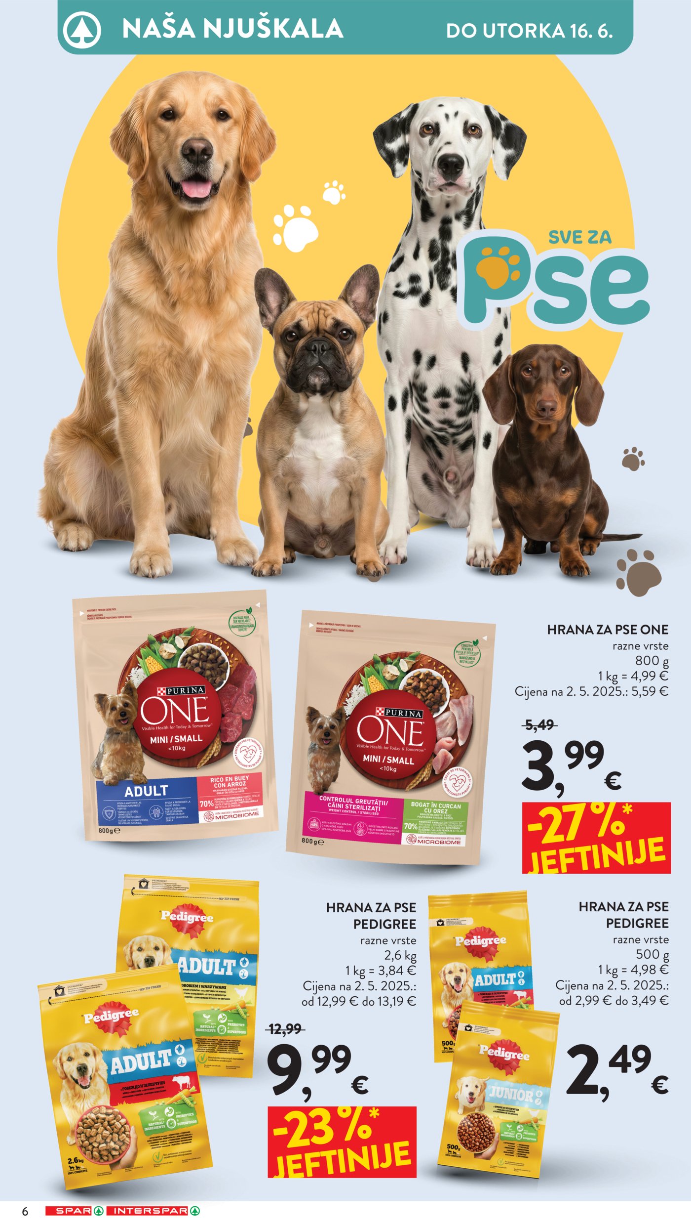 SPAR - INTERSPAR katalog Kućni Ljubimci 03.06.-16.06.2026.
