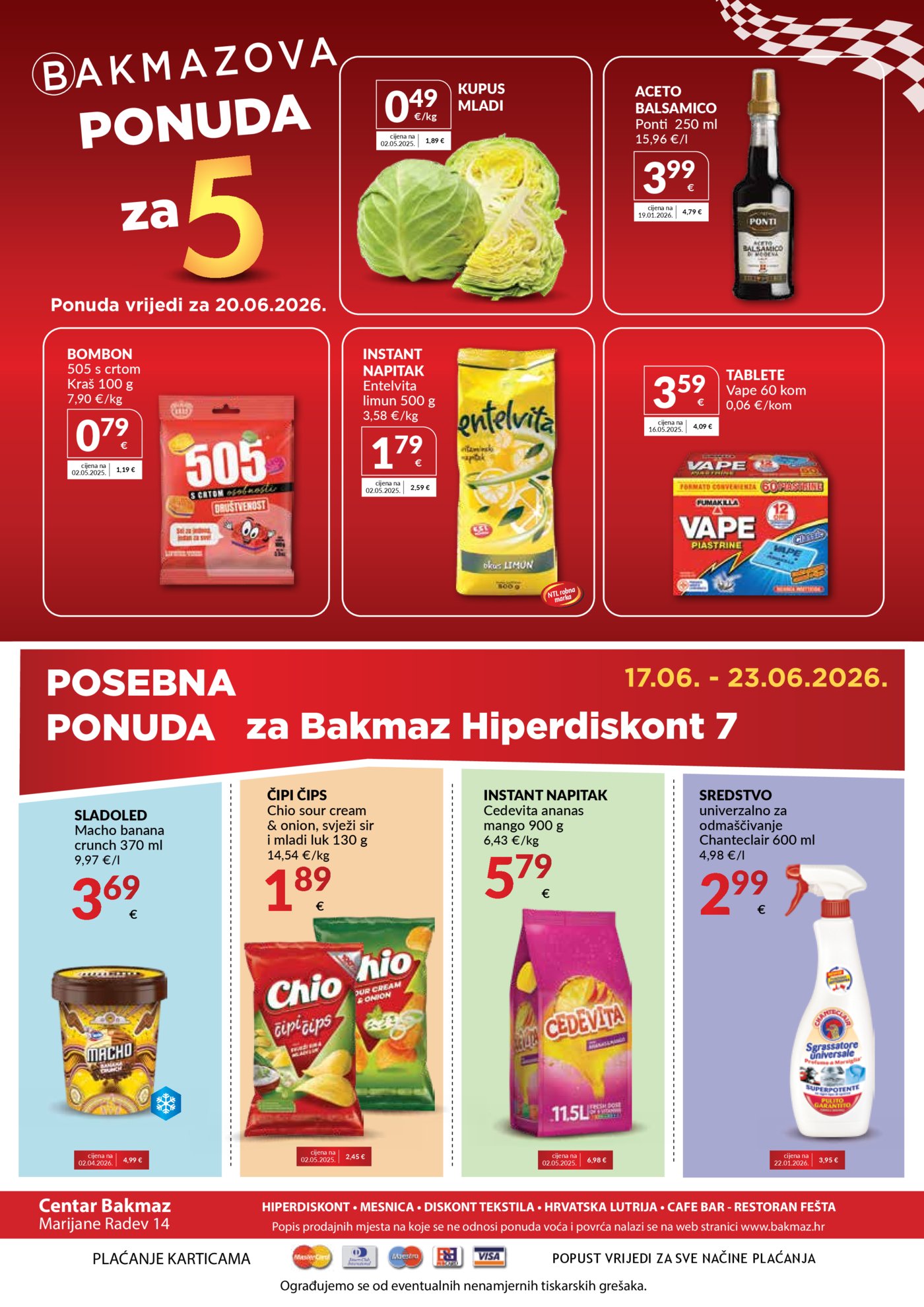 Bakmaz katalog Akcija 17.06.-23.06.2026.