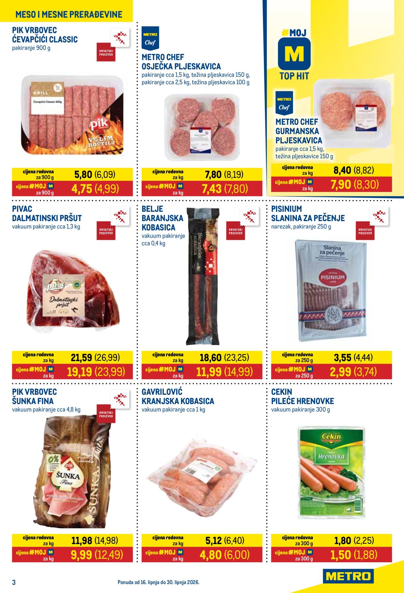 Metro katalog Prehrana i neprehrana 16.06.- 30.06.2026.