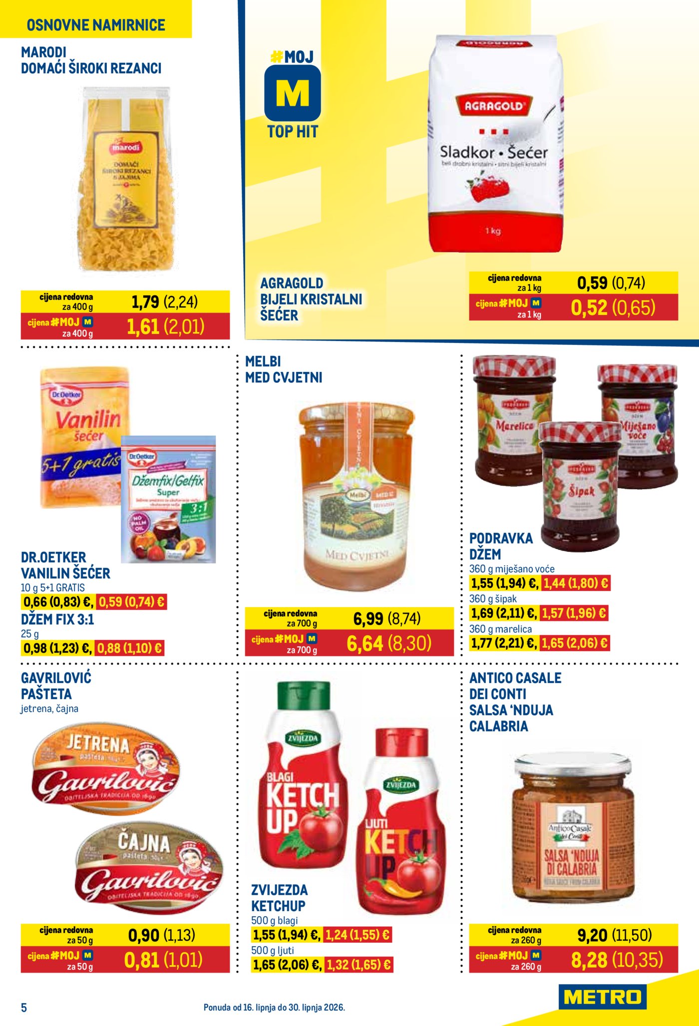 Metro katalog Prehrana i neprehrana 16.06.- 30.06.2026.