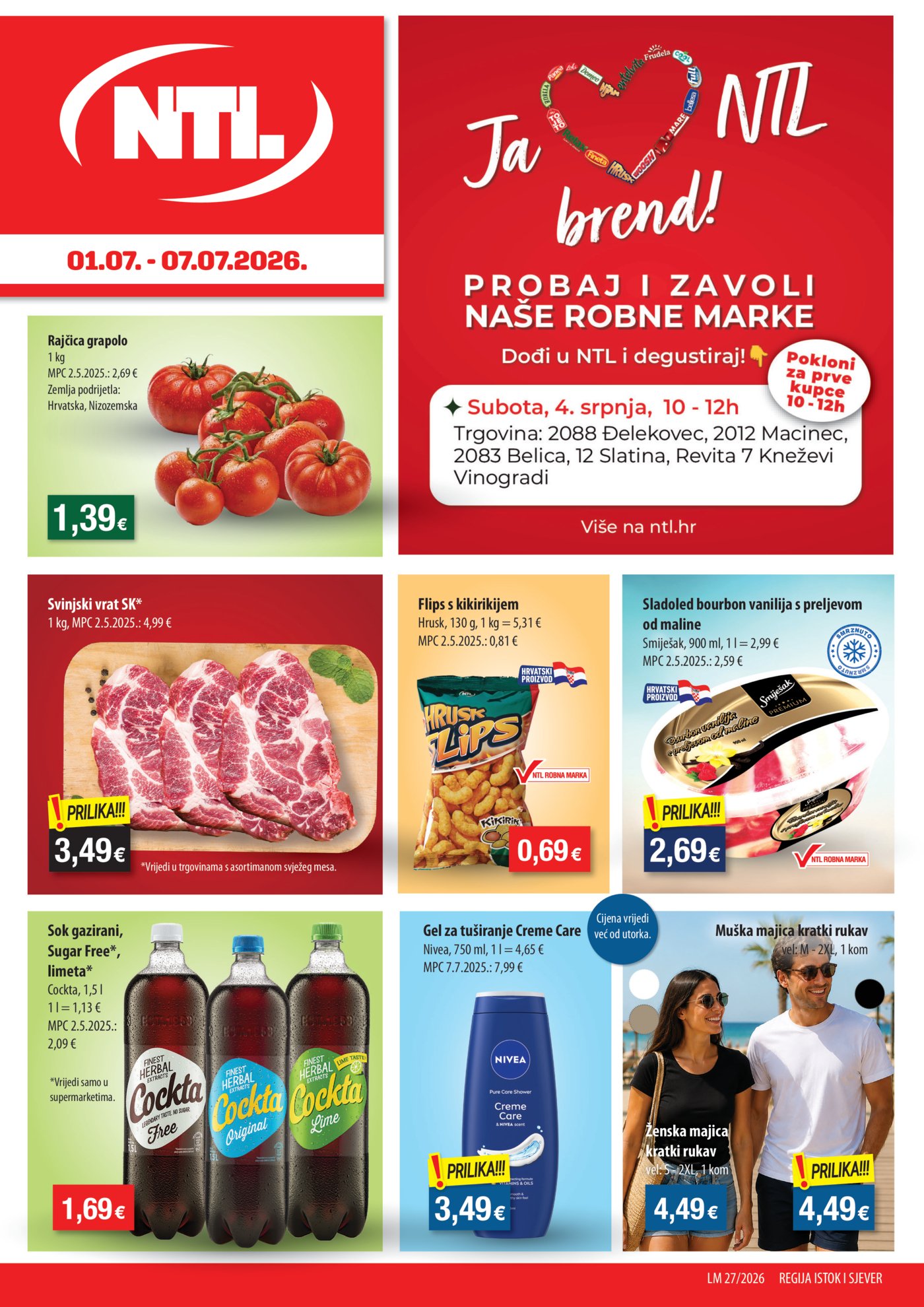 NTL katalog Akcija 01.07. - 07.07.2026. Istok, Sjever