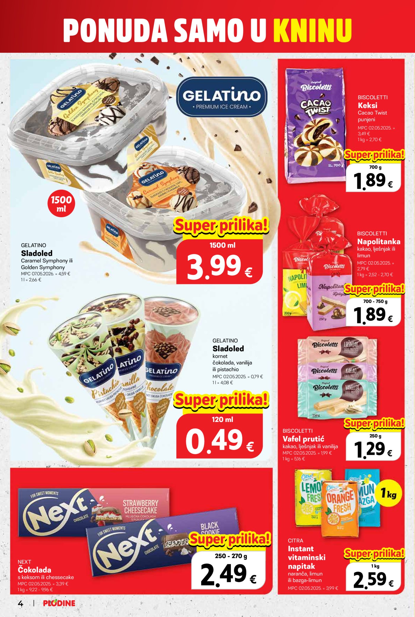 Plodine katalog Akcija 18.06. - 23.06.2026. Knin