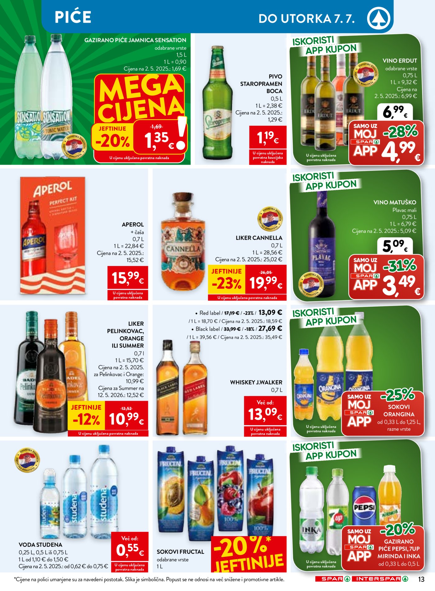 SPAR INTERSPAR katalog Akcija 01.07. - 07.07.2026.