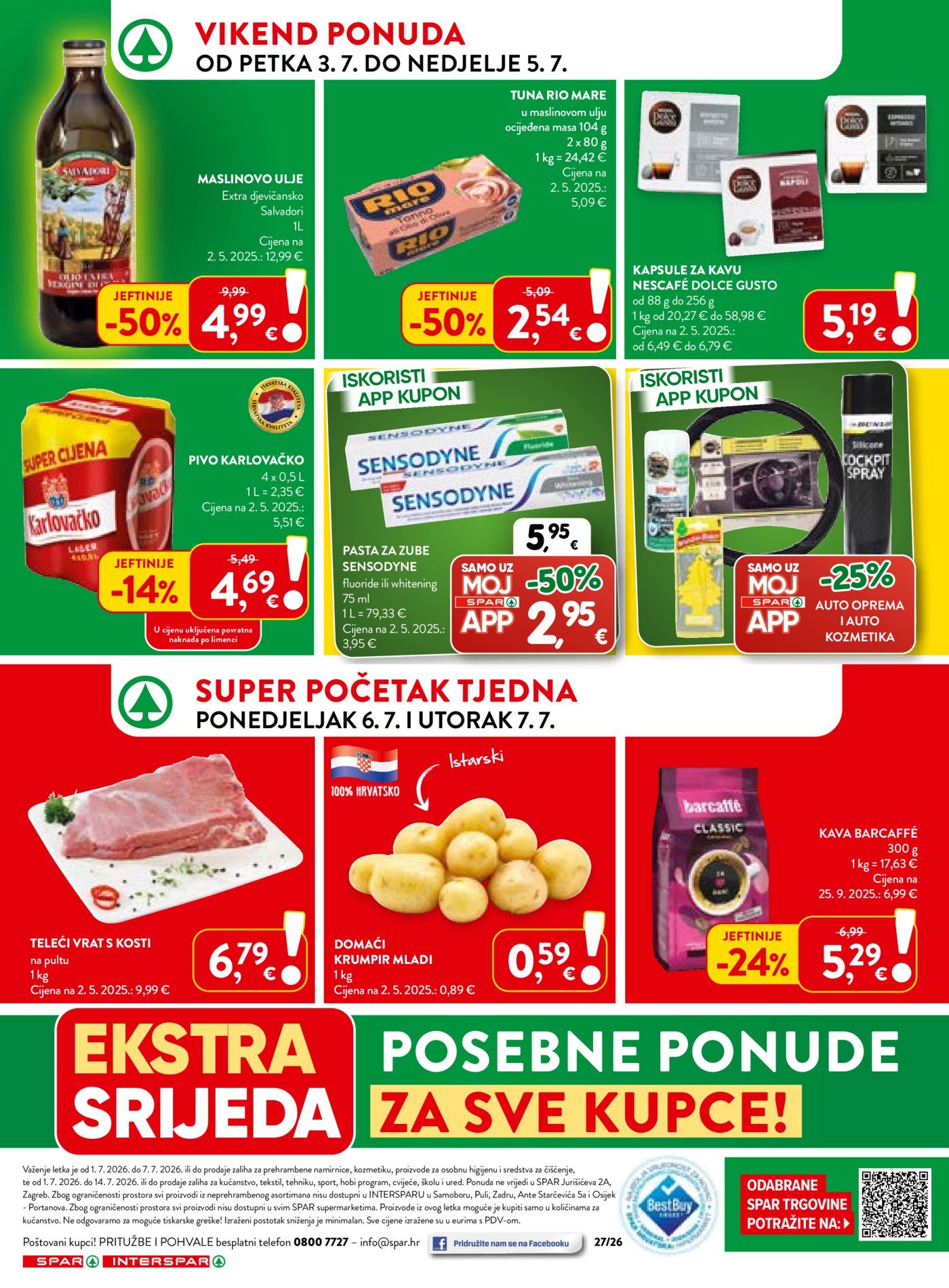 SPAR INTERSPAR katalog Akcija 01.07. - 07.07.2026.