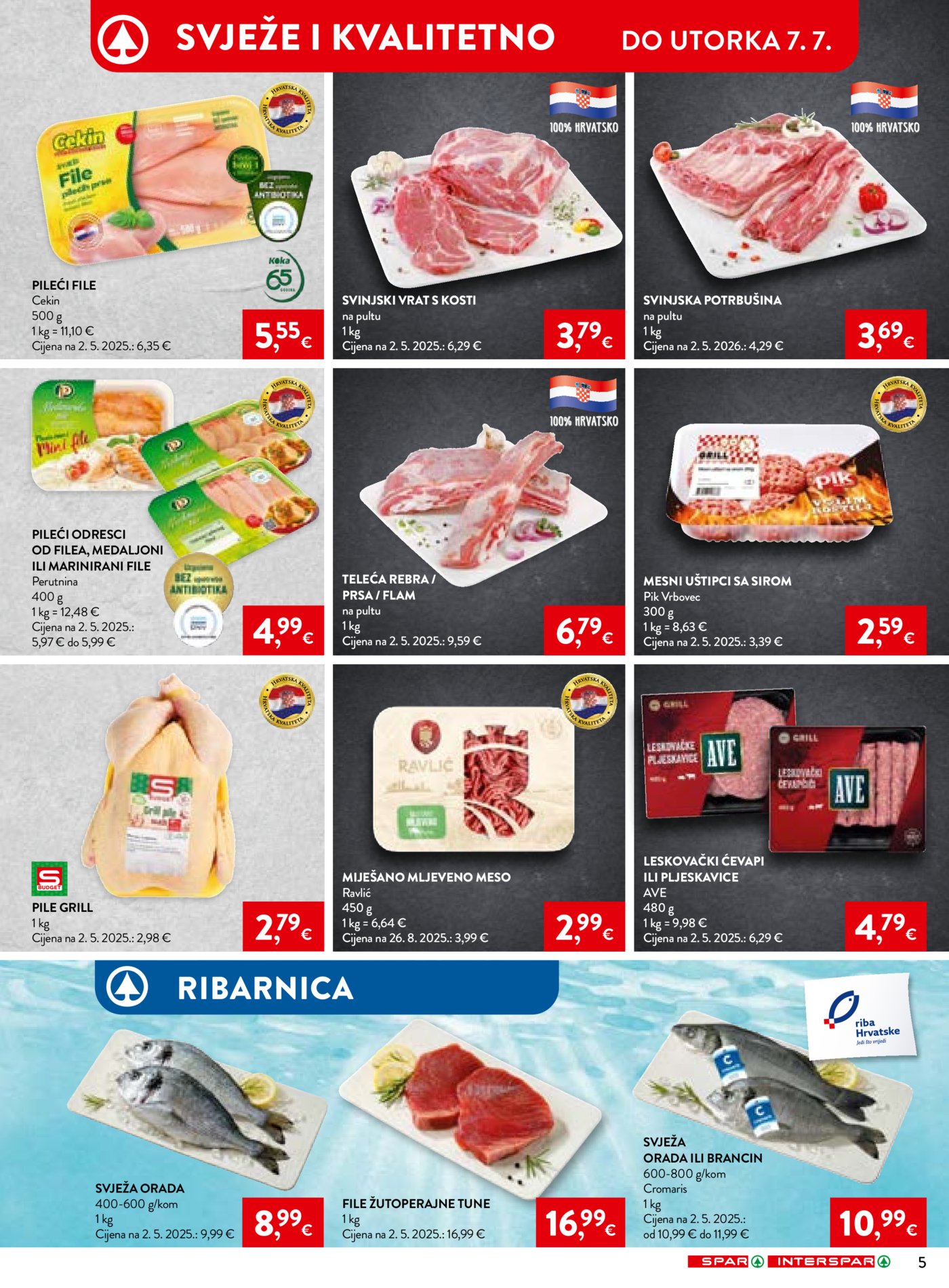 SPAR INTERSPAR katalog Akcija 01.07. - 07.07.2026.