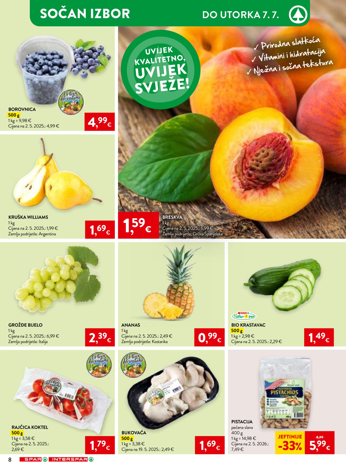 SPAR INTERSPAR katalog Akcija 01.07. - 07.07.2026.
