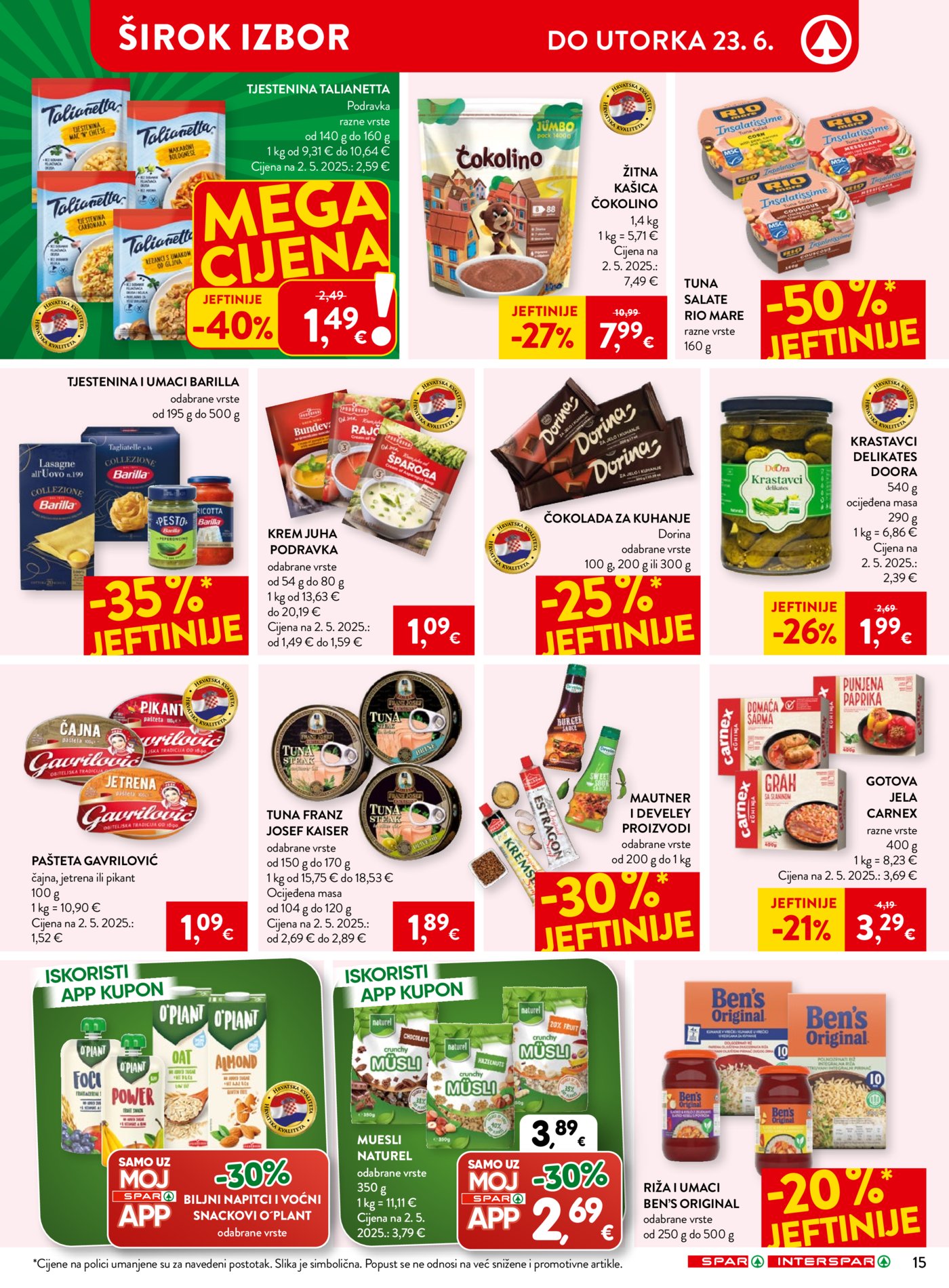 SPAR INTERSPAR katalog Akcija 17.06. - 23.06.2026.