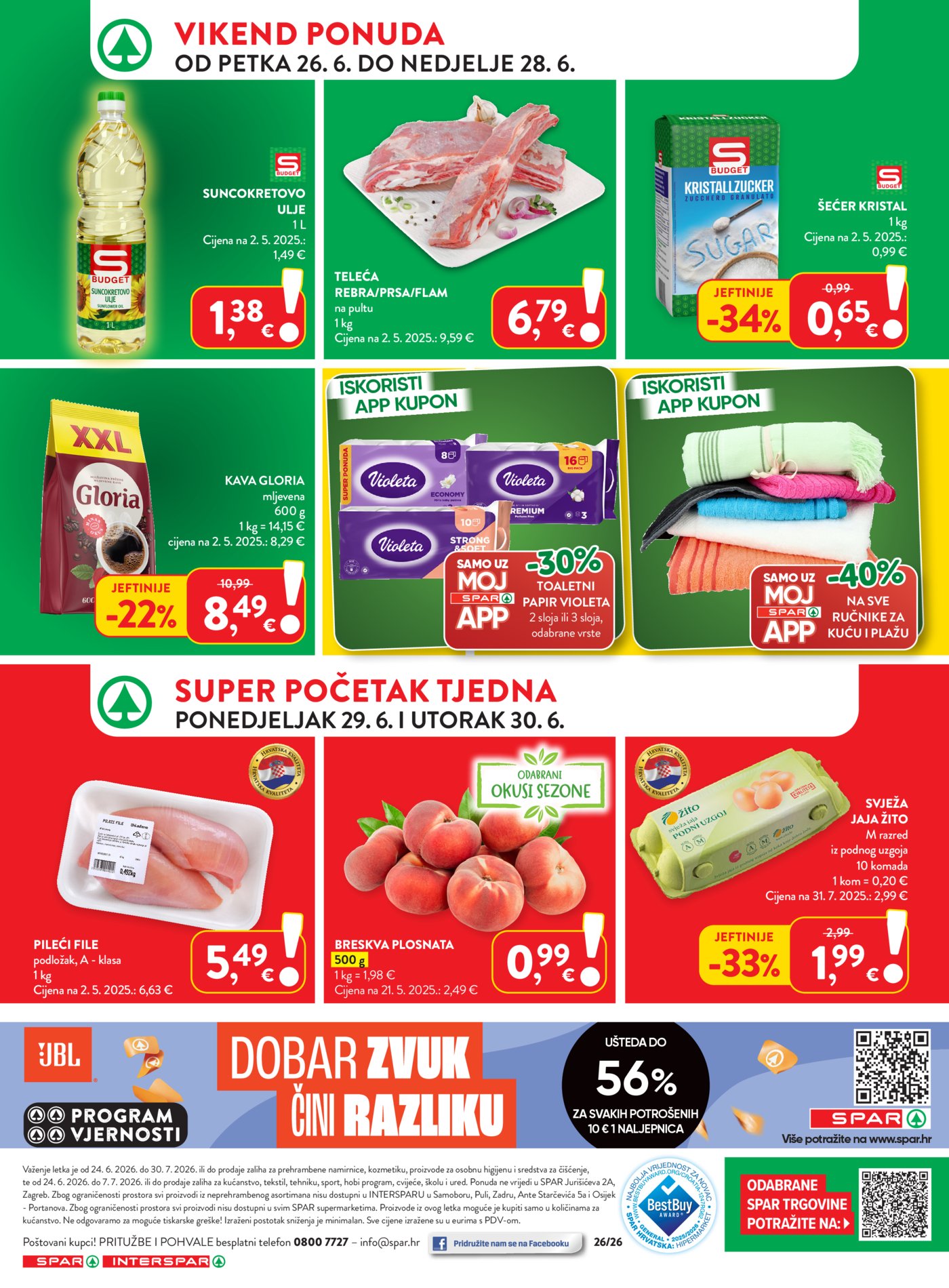 SPAR INTERSPAR katalog Akcija 24.06. - 30.06.2026.
