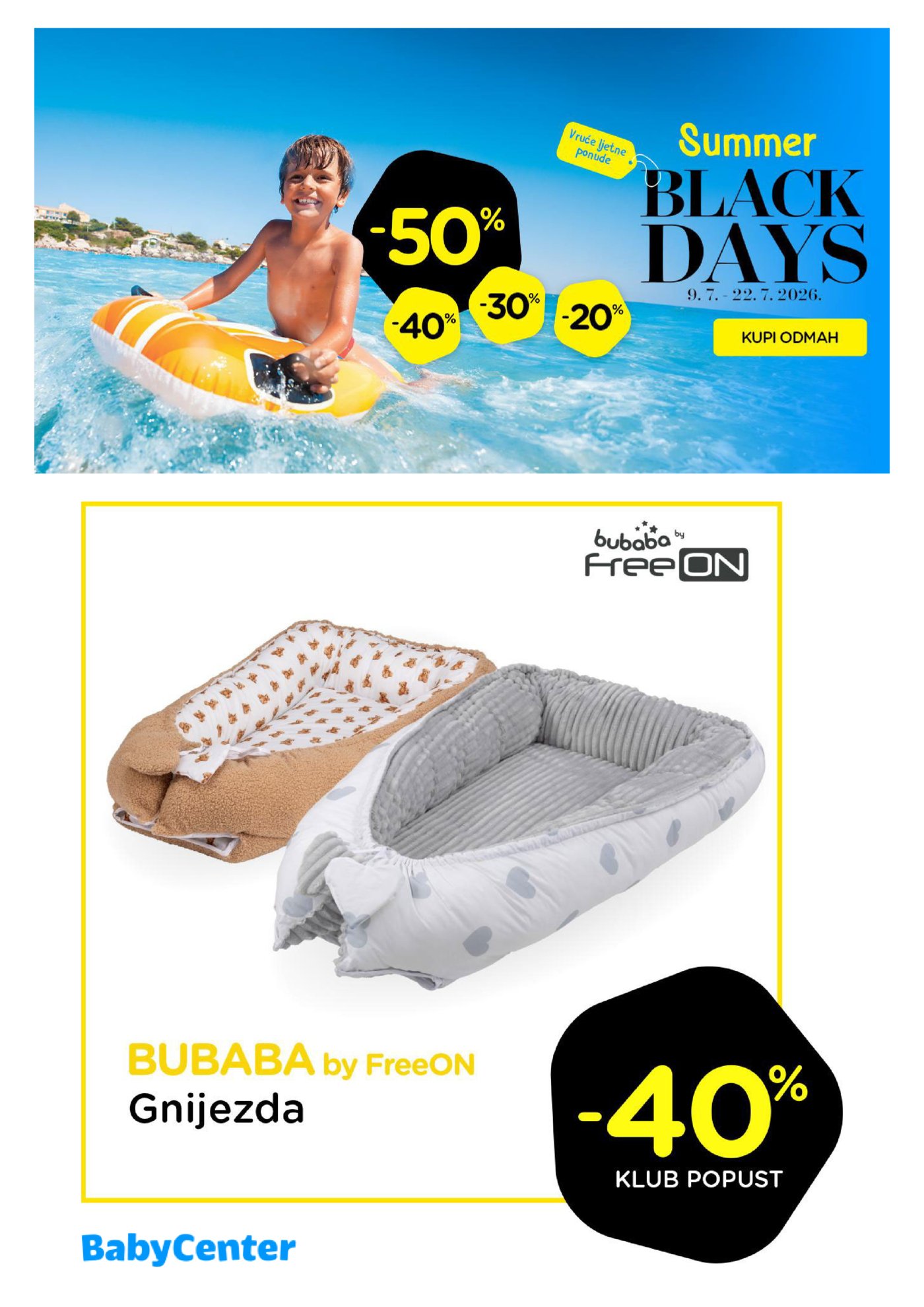 Baby Center Ljetni katalog 09.07.-22.07.2026.
