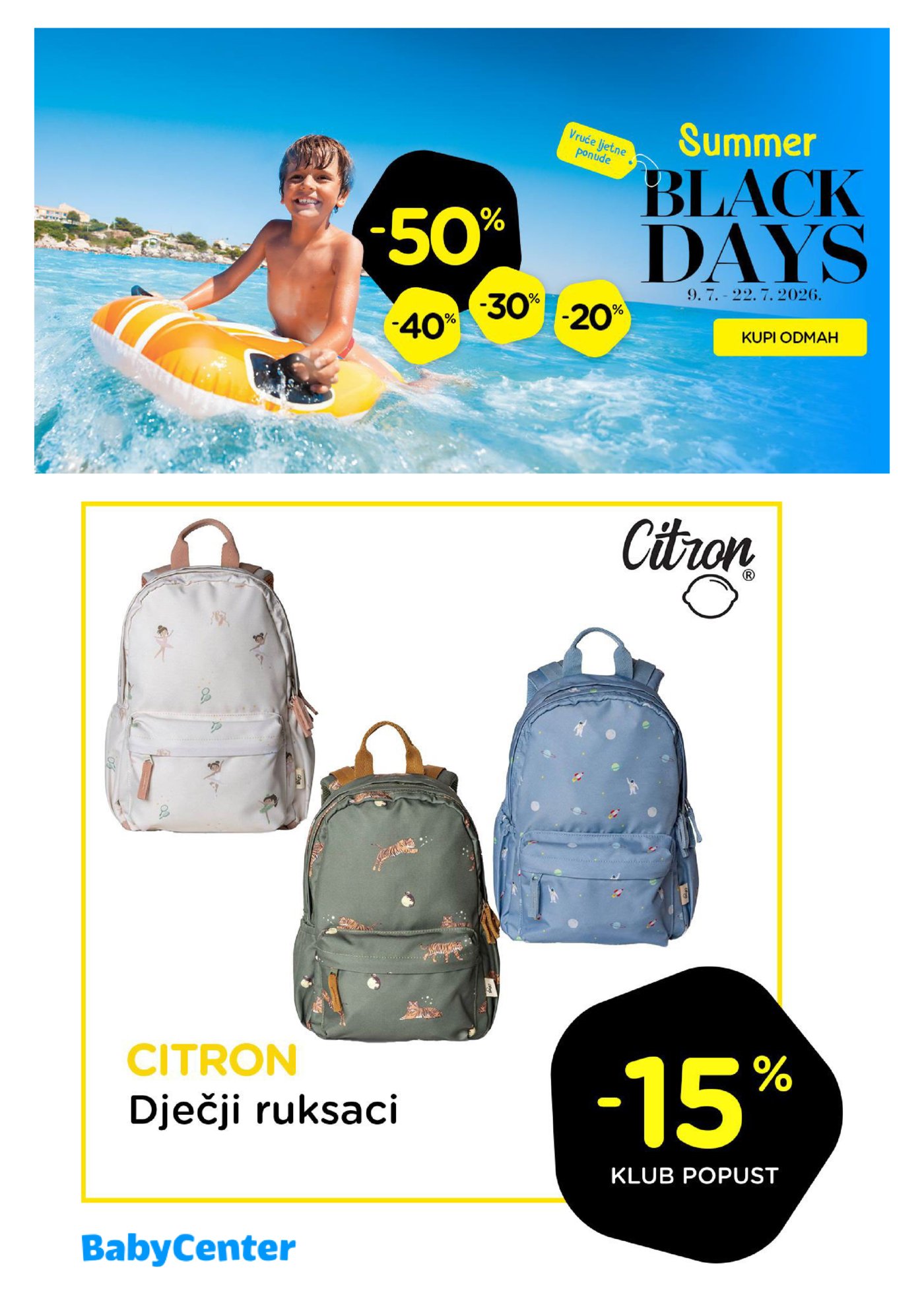 Baby Center Ljetni katalog 09.07.-22.07.2026.