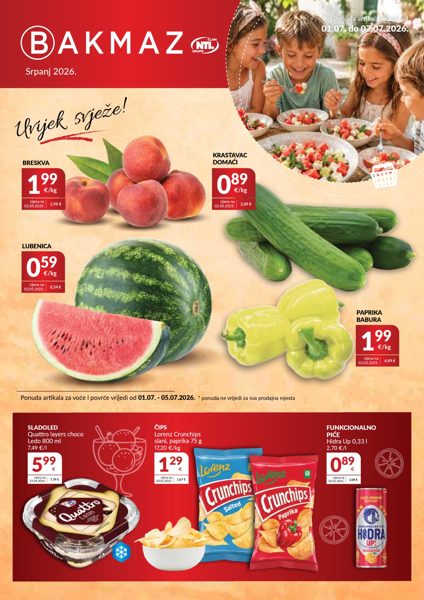 Bakmaz katalog Akcija 01.07. - 07.07.2026.