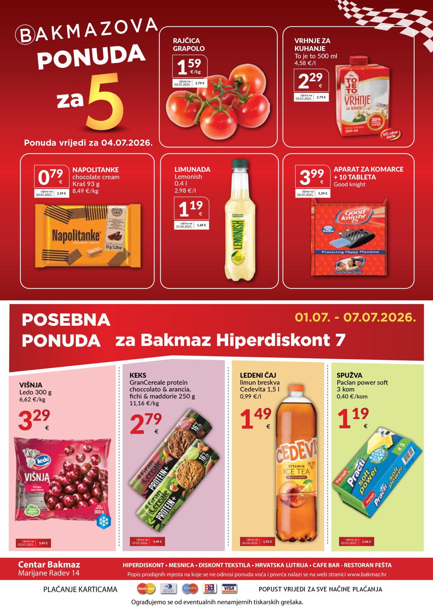 Bakmaz katalog Akcija 01.07. - 07.07.2026.