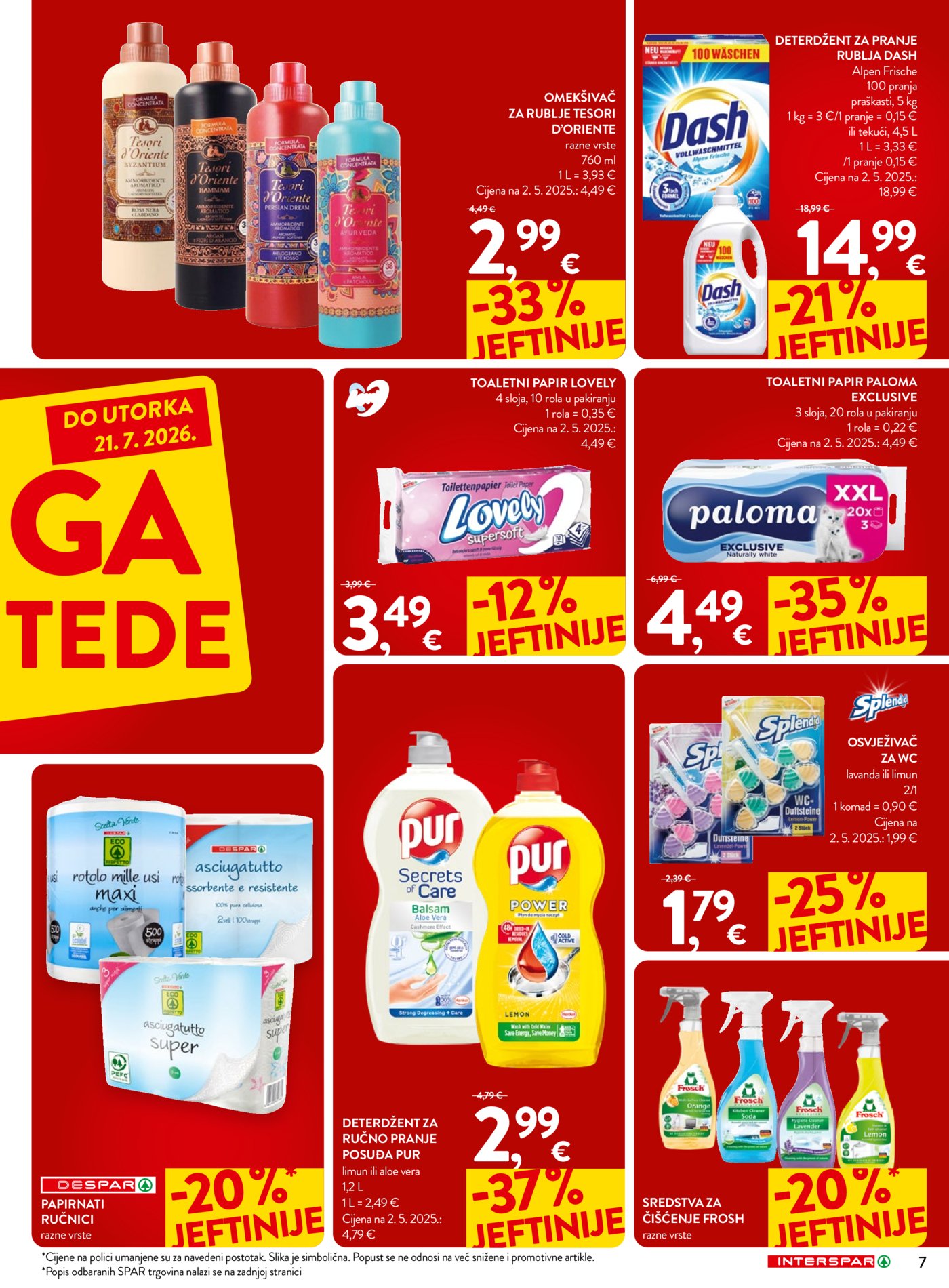 INTERSPAR katalog Akcija 08.07. - 21.07.2026.