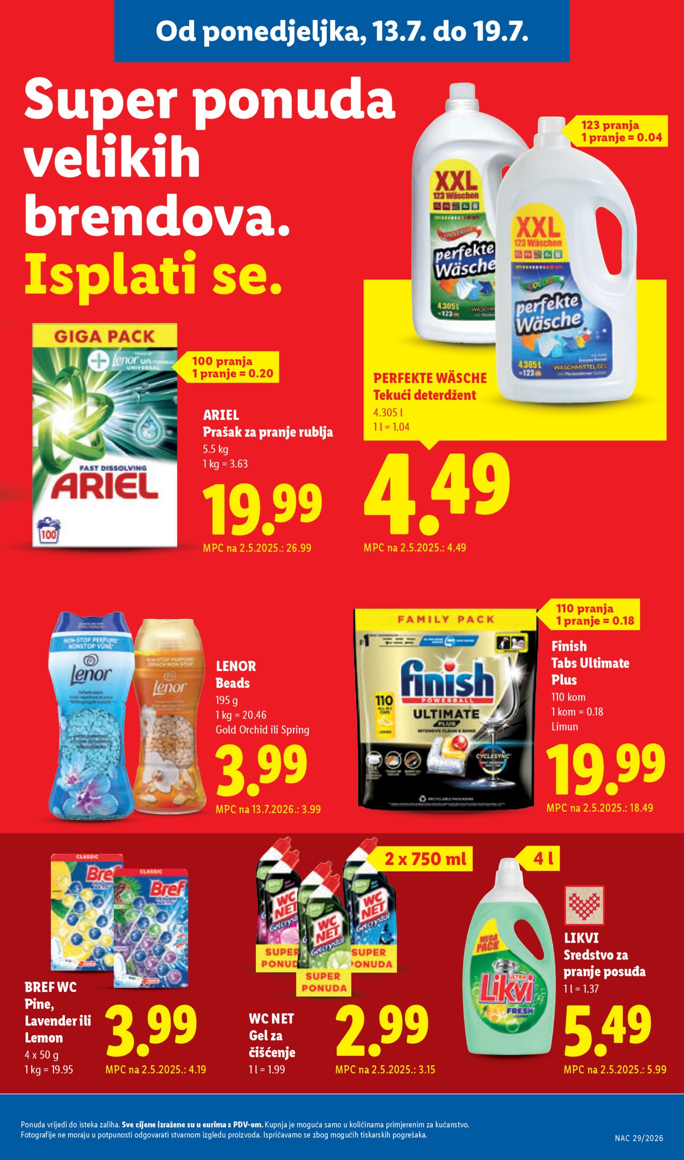 Lidl katalog super ponuda od ponedjeljka 13.07.2026. - 19.07.2026.