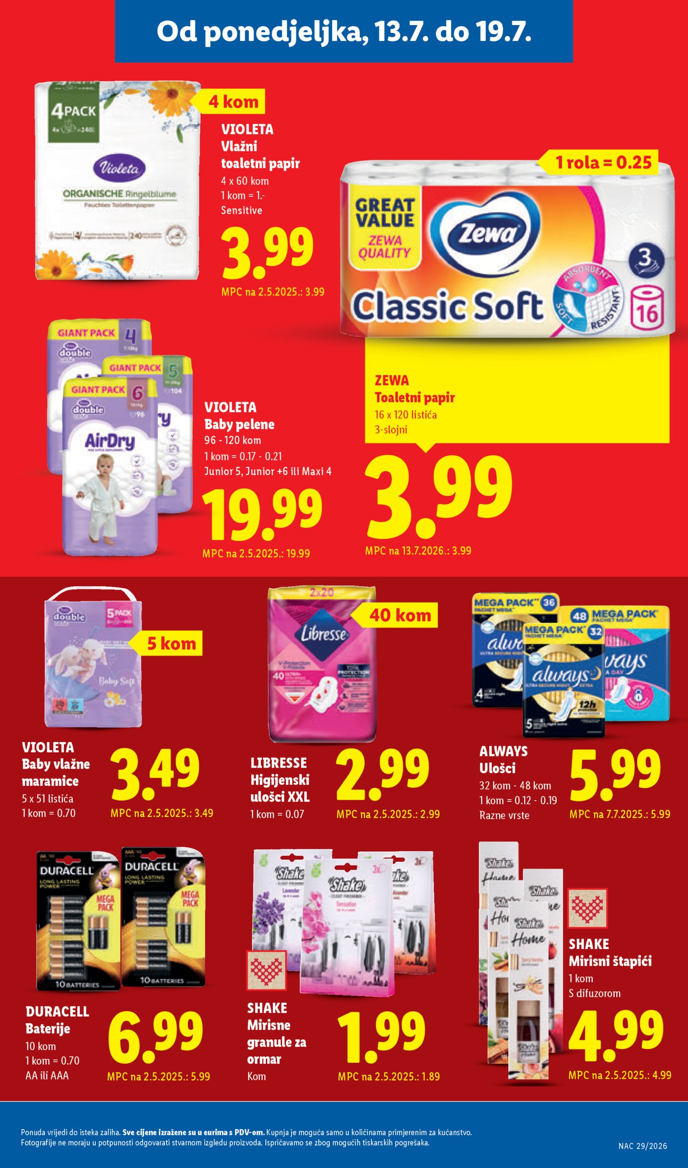 Lidl katalog super ponuda od ponedjeljka 13.07.2026. - 19.07.2026.