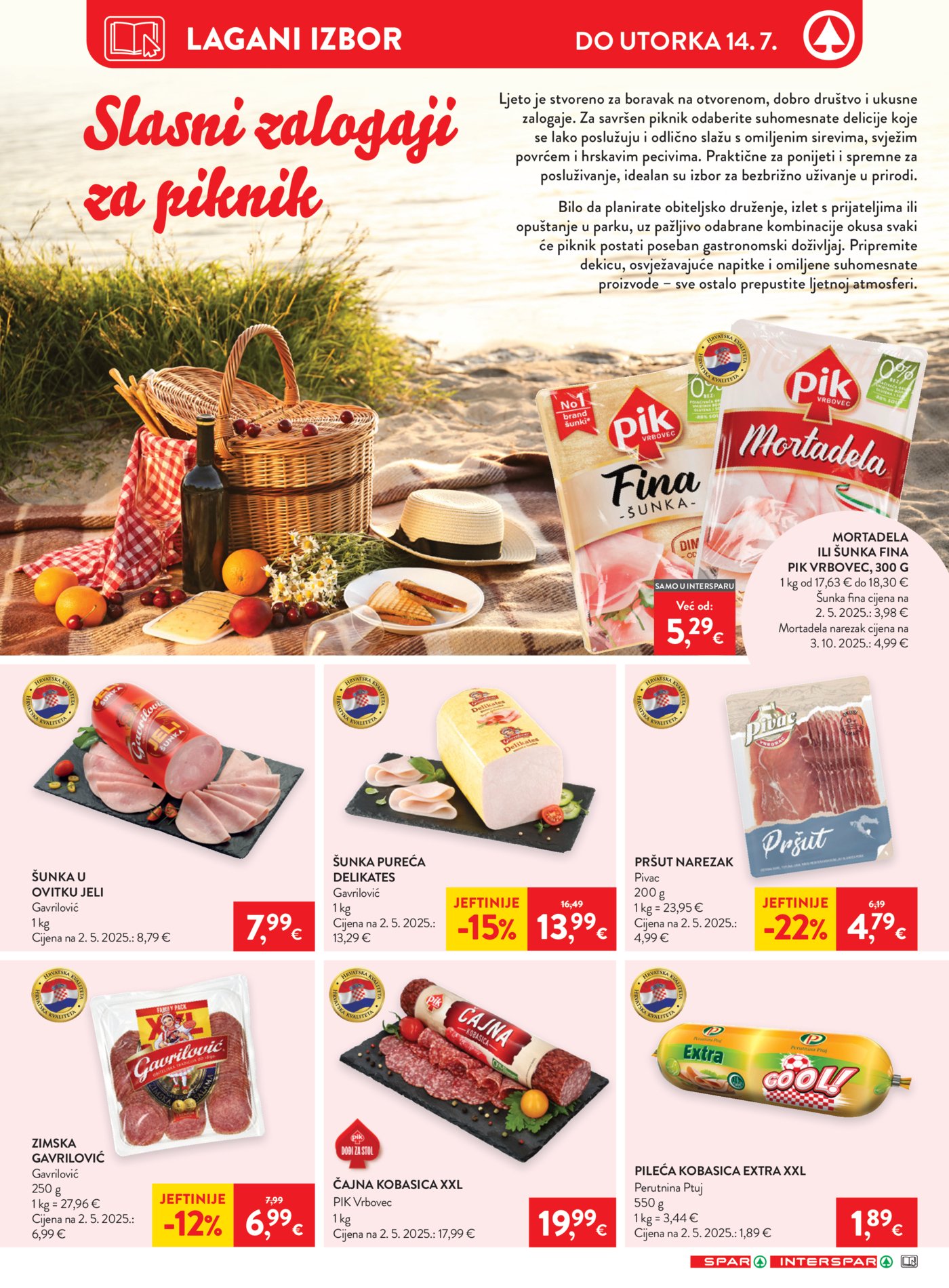 SPAR INTERSPAR katalog Akcija 08.07. - 14.07.2026.