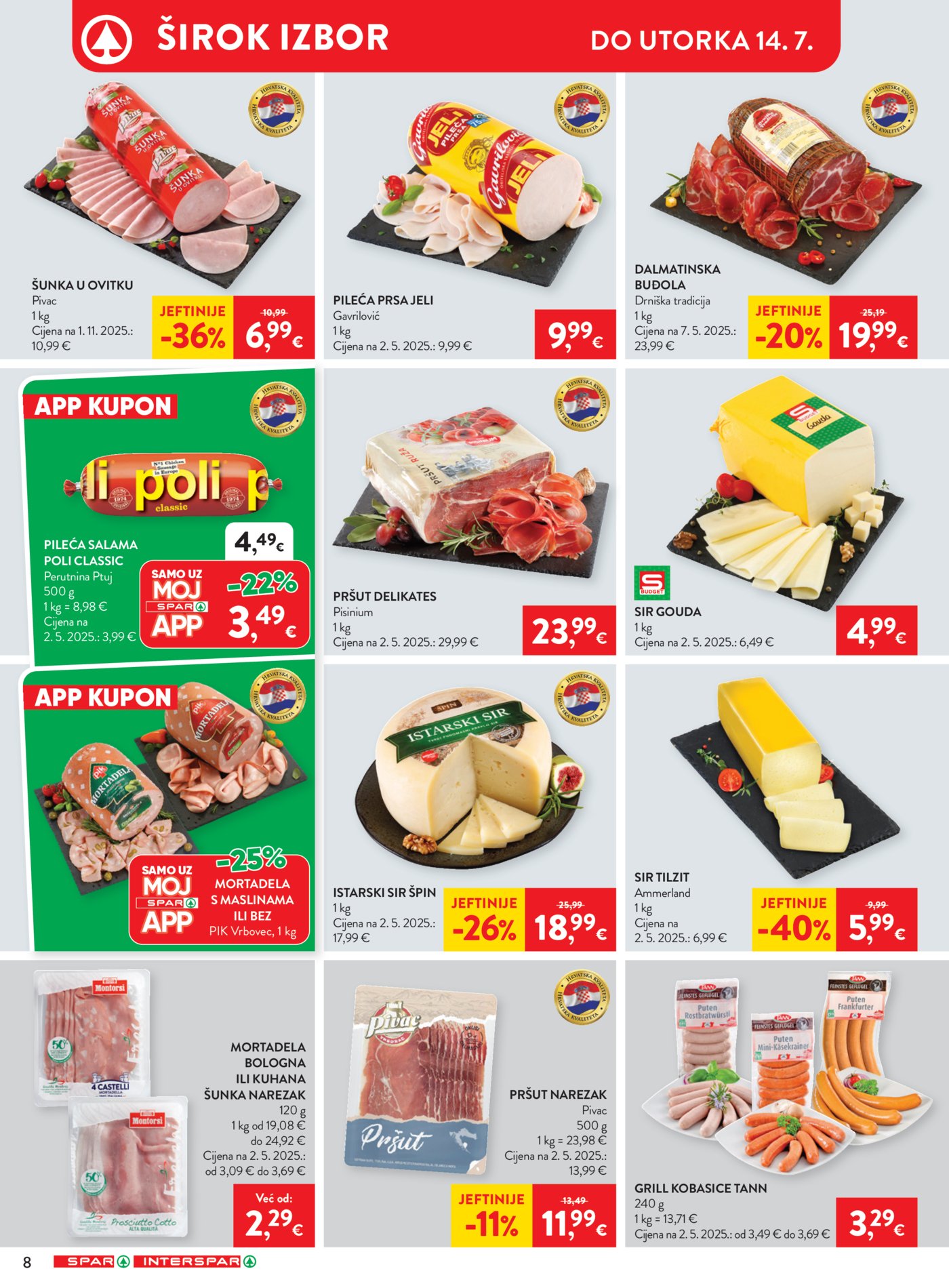 SPAR INTERSPAR katalog Akcija 08.07. - 14.07.2026.