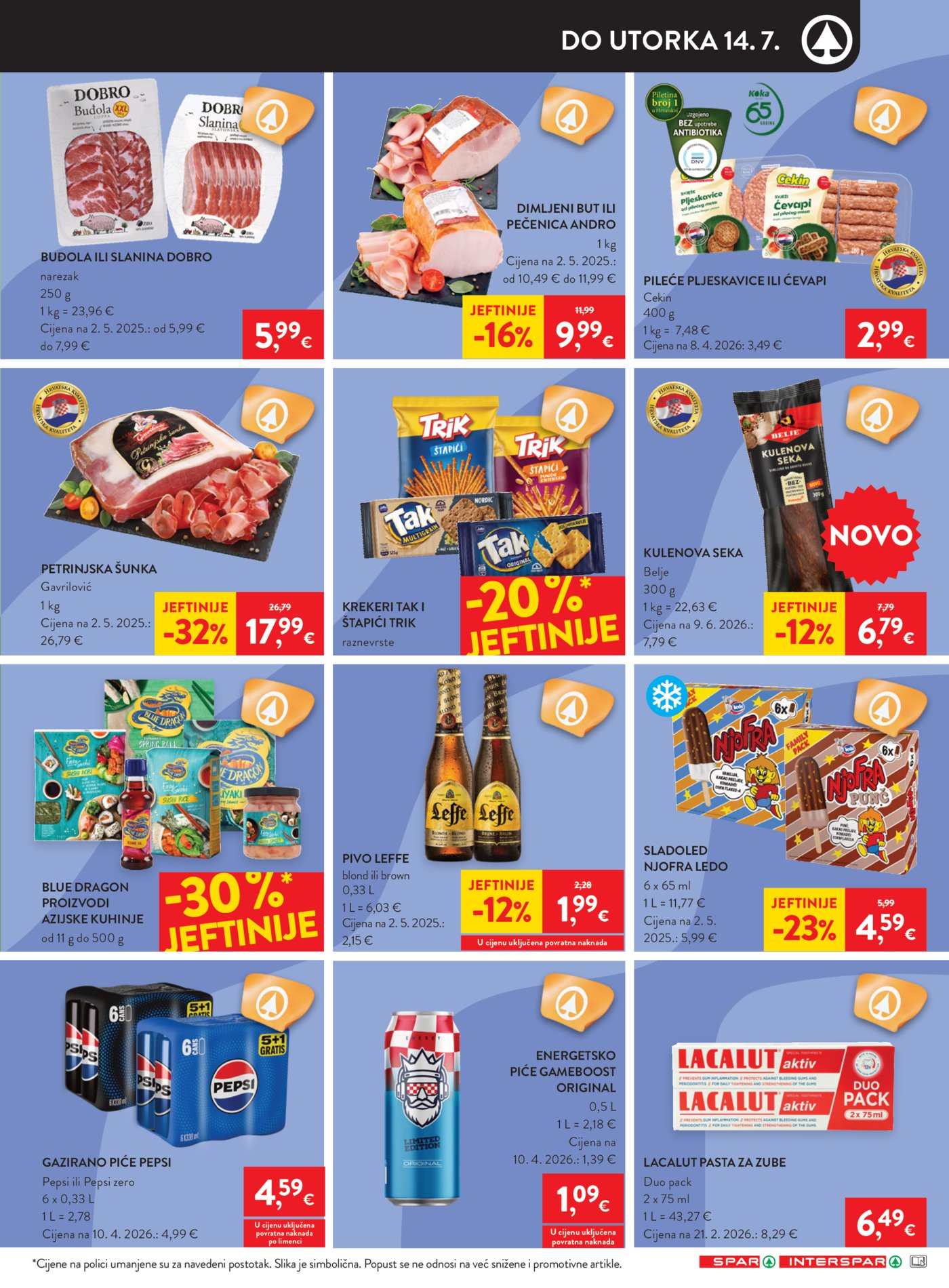 SPAR INTERSPAR katalog Akcija 08.07. - 14.07.2026.