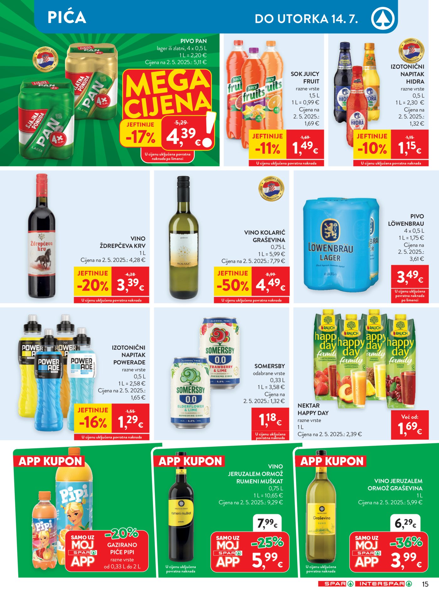 SPAR INTERSPAR katalog Akcija 08.07. - 14.07.2026.