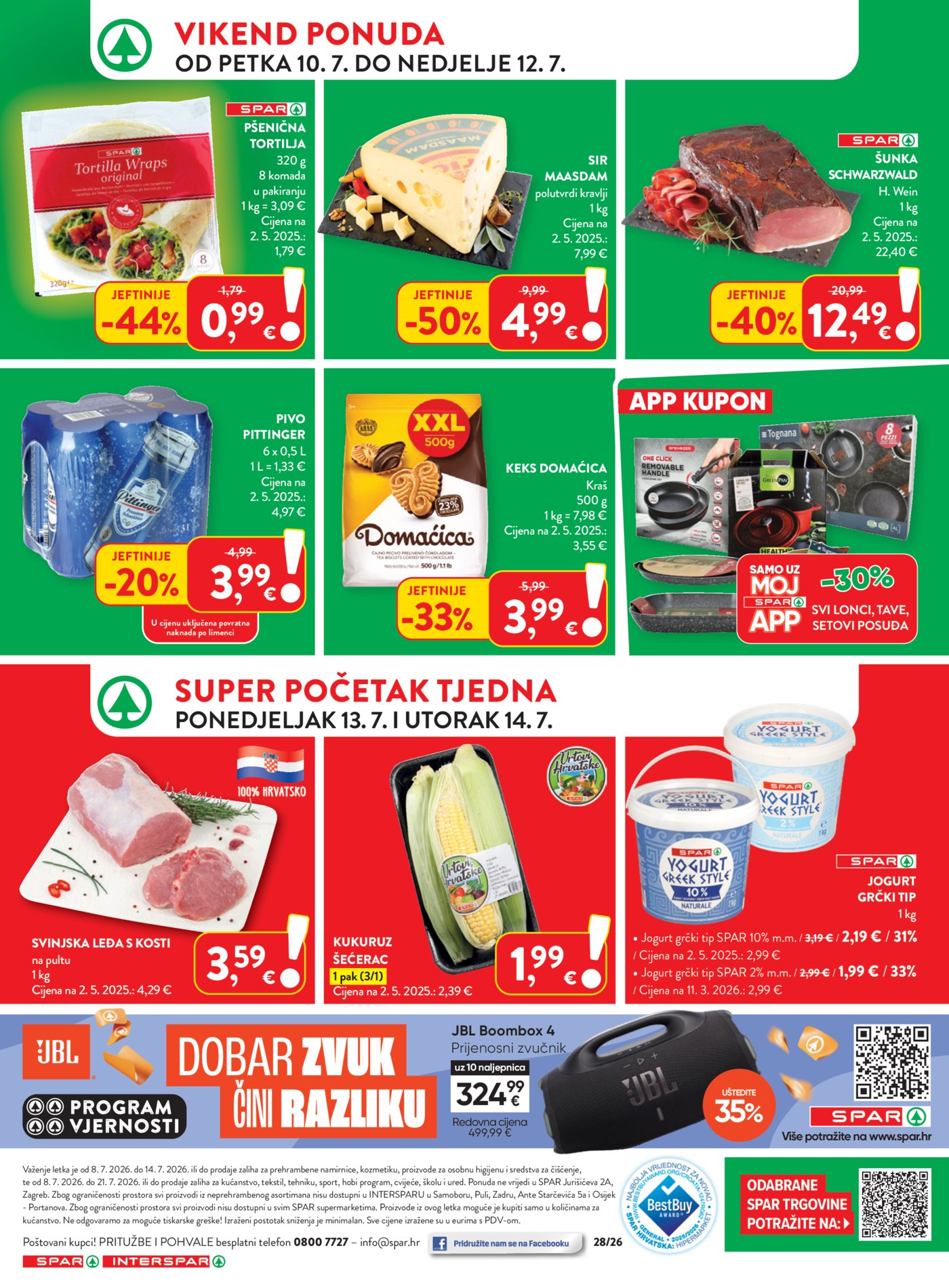 SPAR INTERSPAR katalog Akcija 08.07. - 14.07.2026.