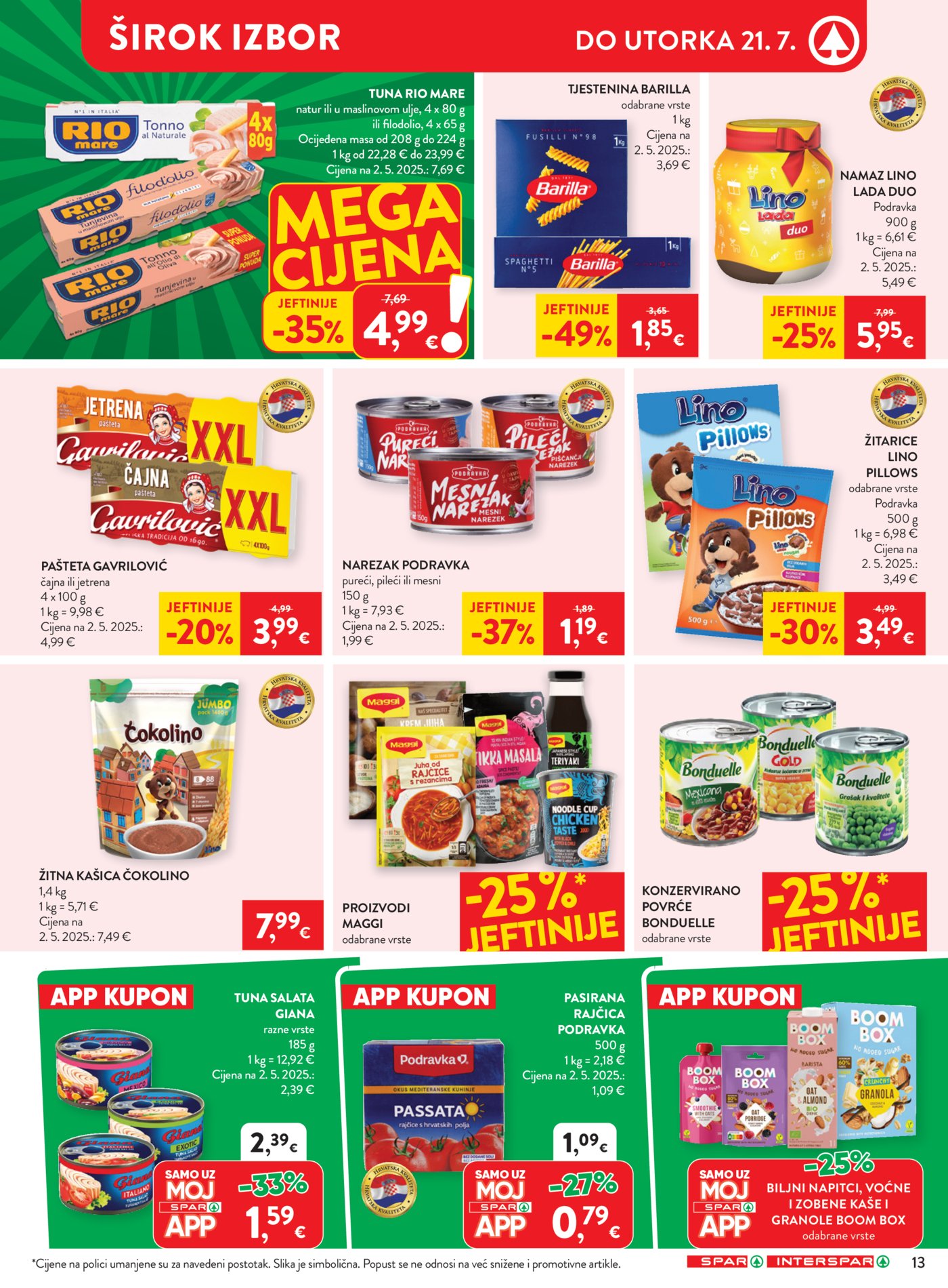 Spar Interspar katalog Akcija 15.07. - 21.07.2026.