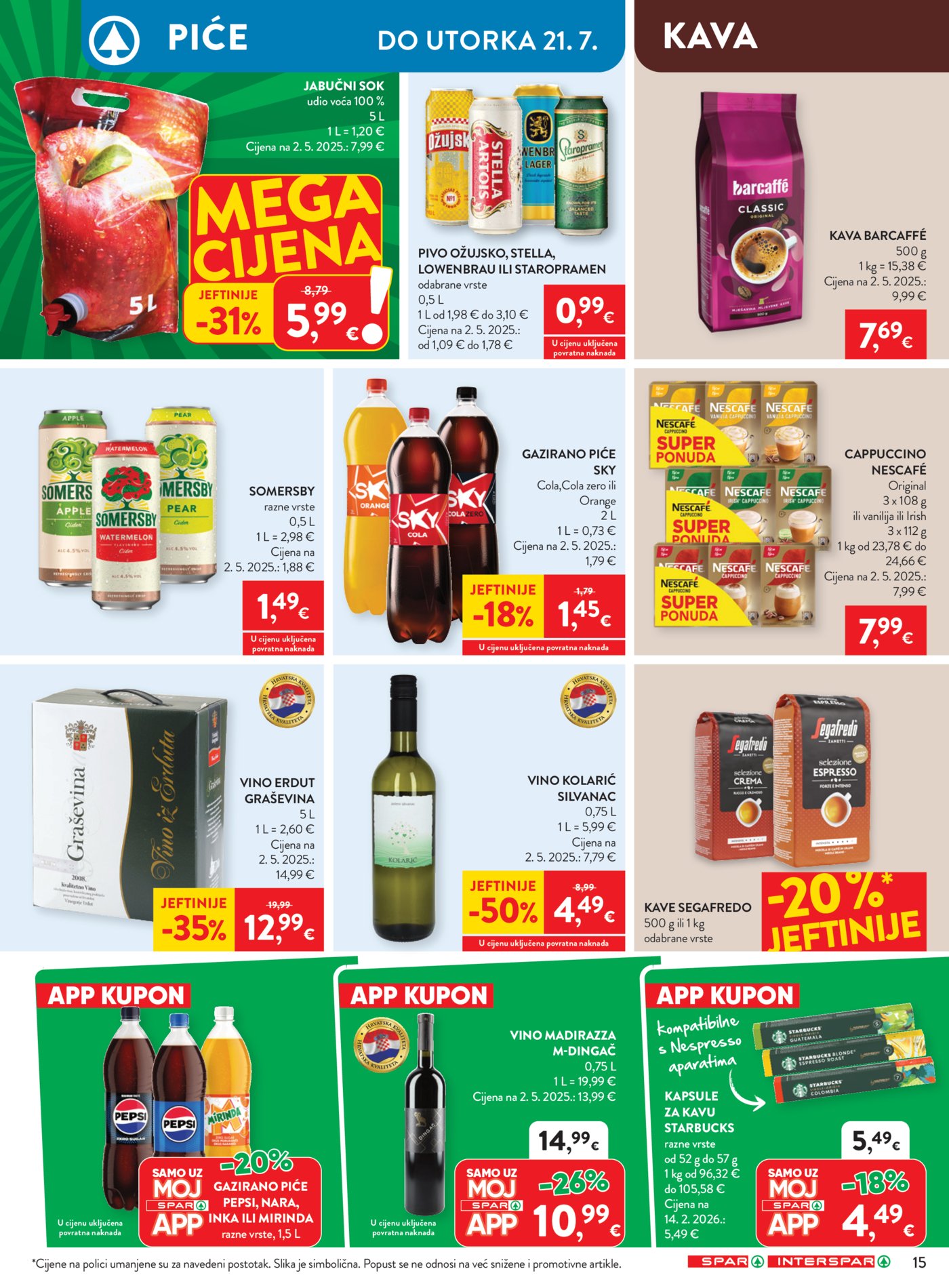 Spar Interspar katalog Akcija 15.07. - 21.07.2026.
