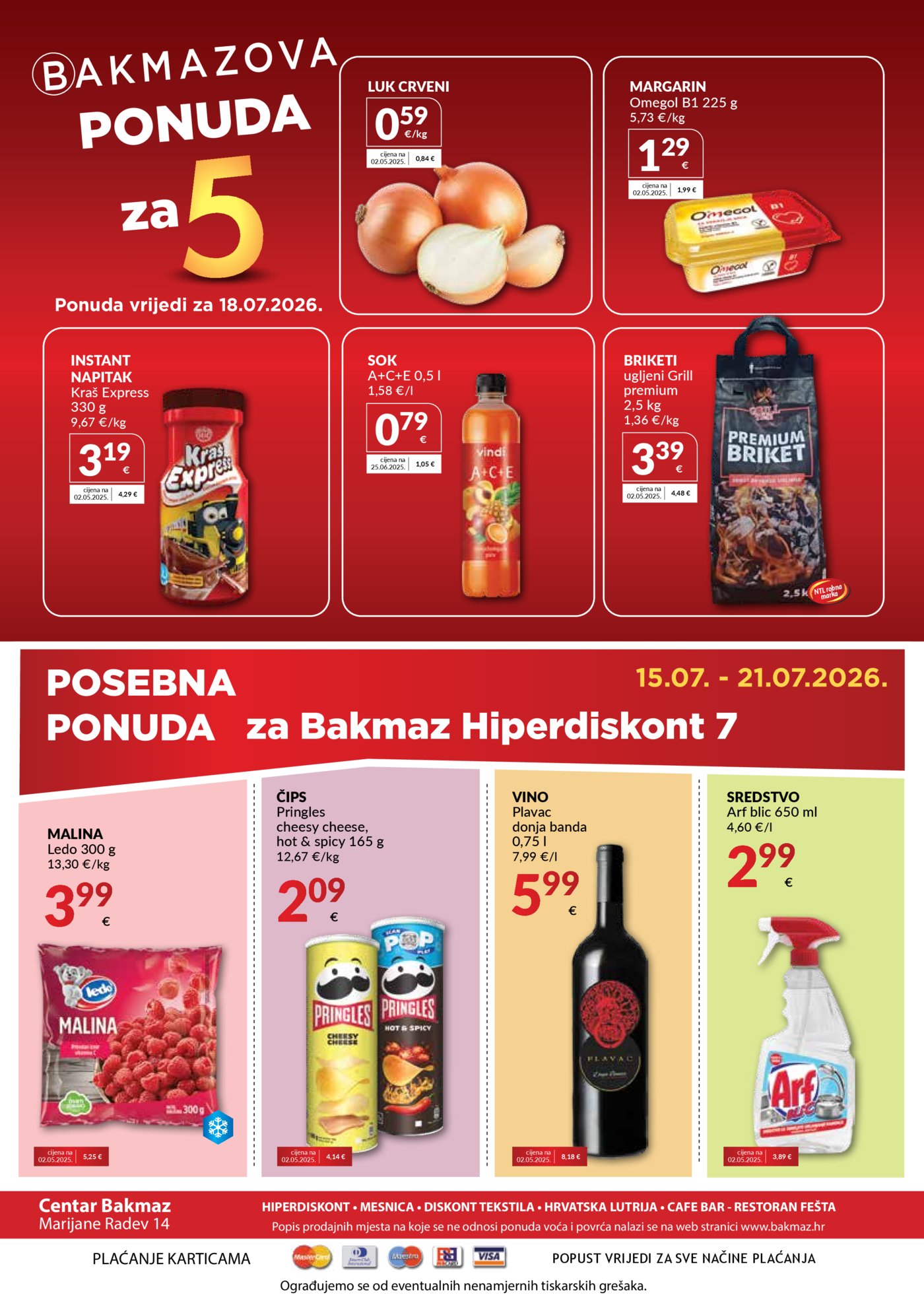 Bakmaz katalog Akcija 15.07.-21.07.2026.