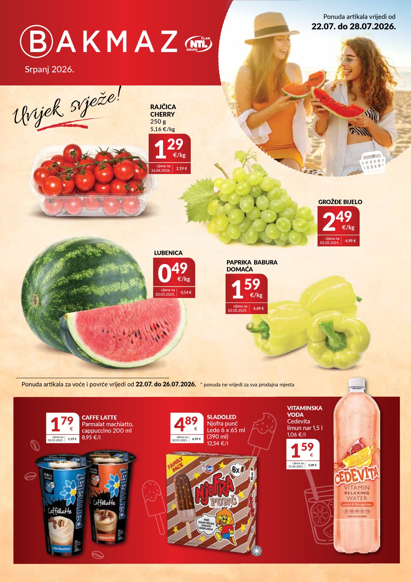Bakmaz katalog Akcija 22.07. - 28.07.2026.