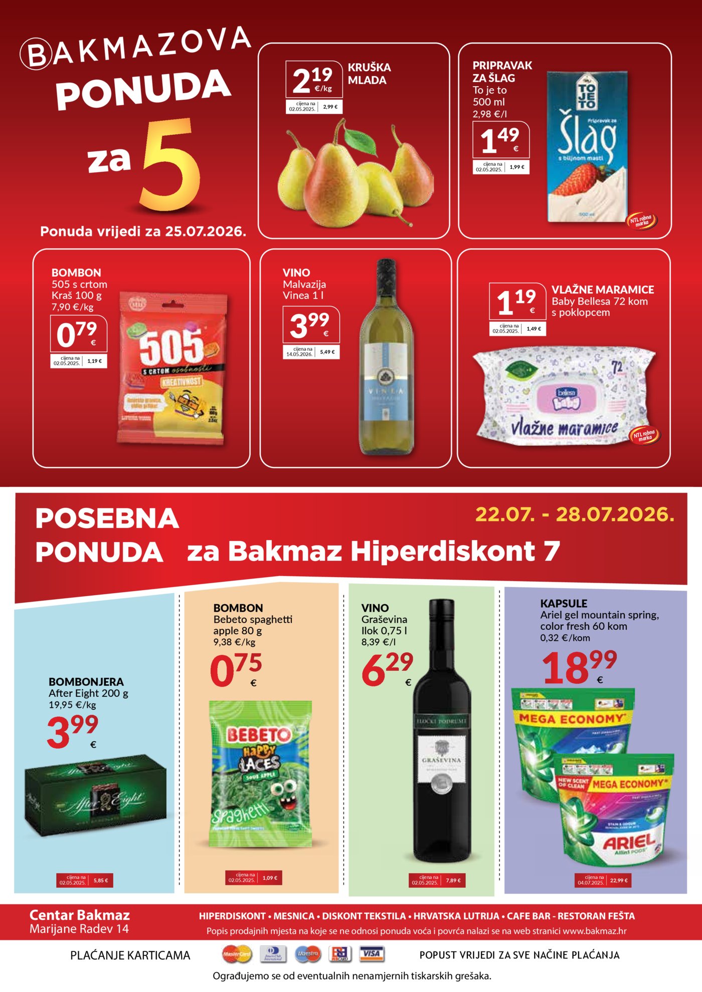 Bakmaz katalog Akcija 22.07. - 28.07.2026.