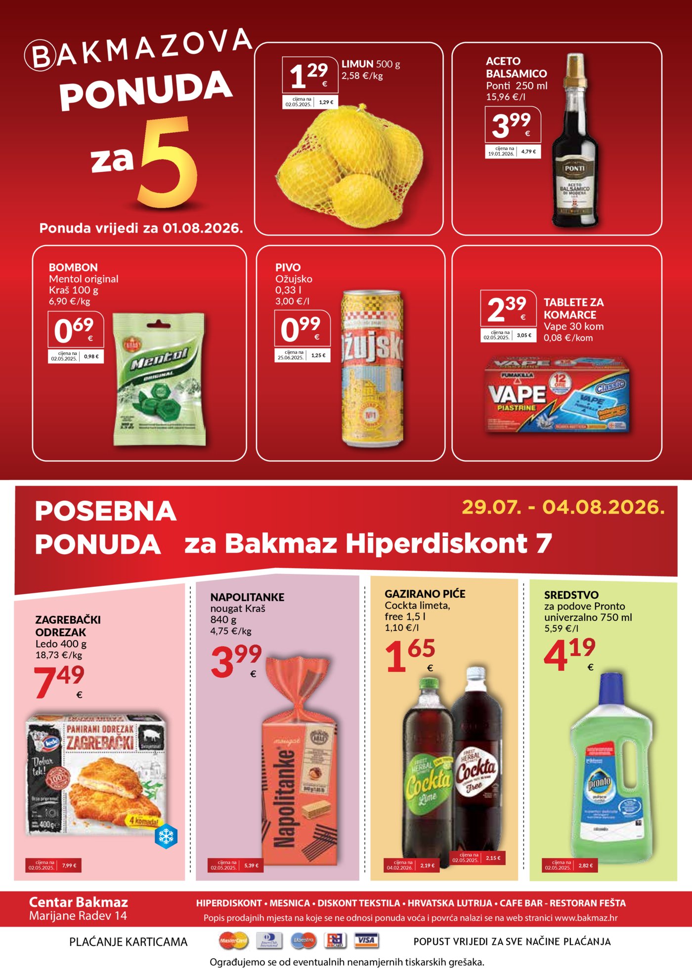 Bakmaz katalog Akcija 29.07.-04.08.2026.