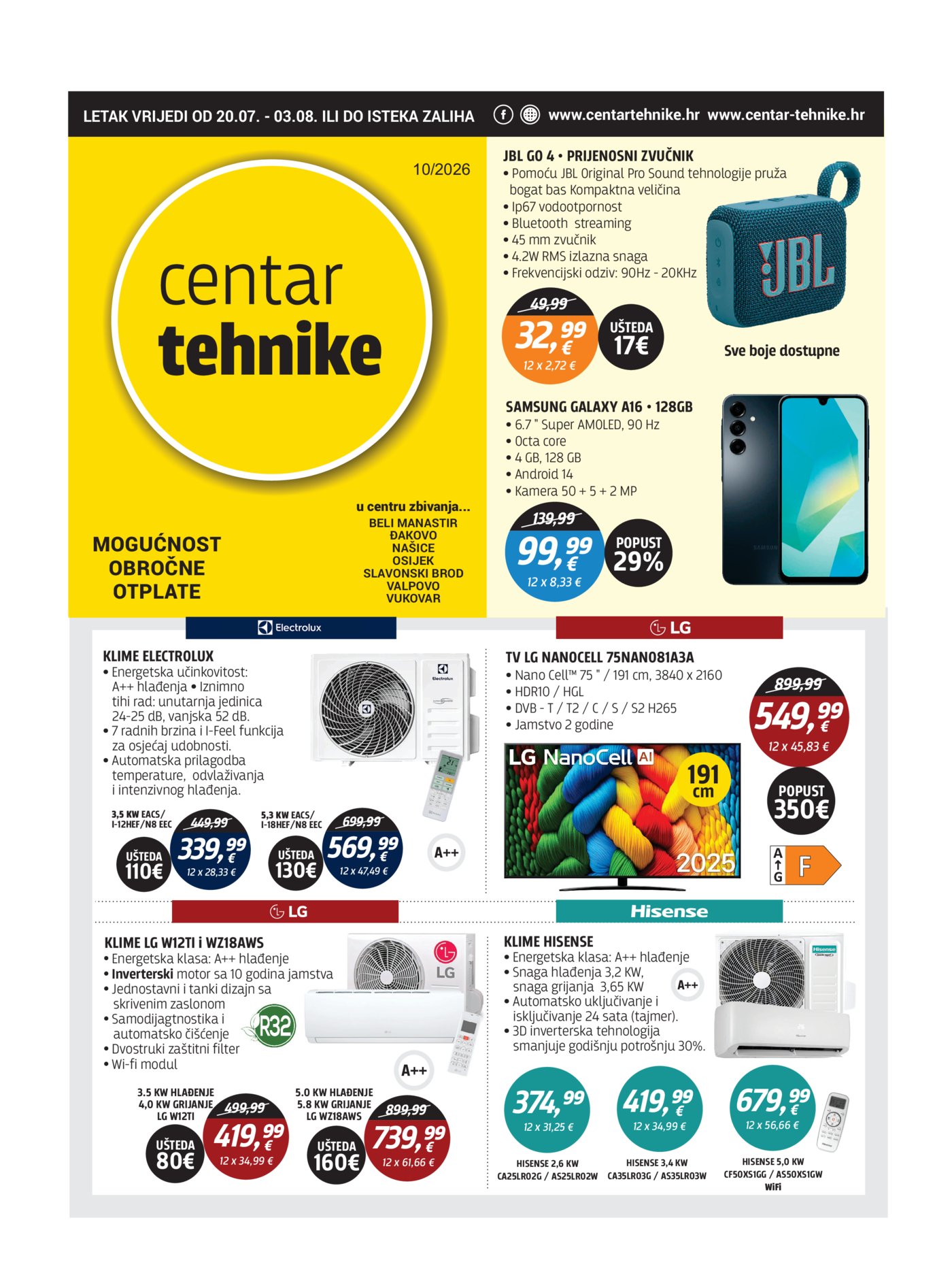 Centar tehnike katalog Akcija 20.07.-03.08.2026.