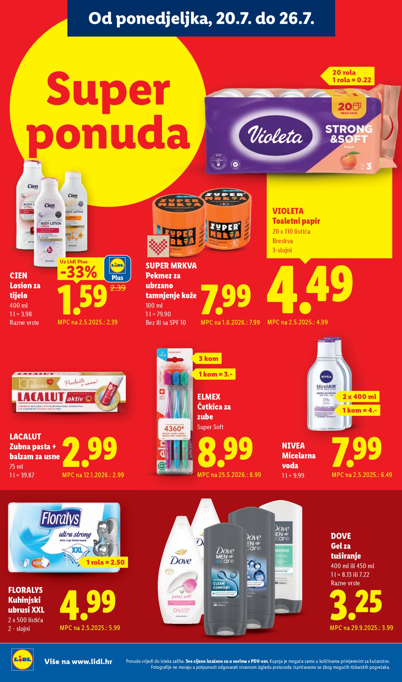 Lidl katalog super ponuda od ponedjeljka 20.07.-26.07.2026.