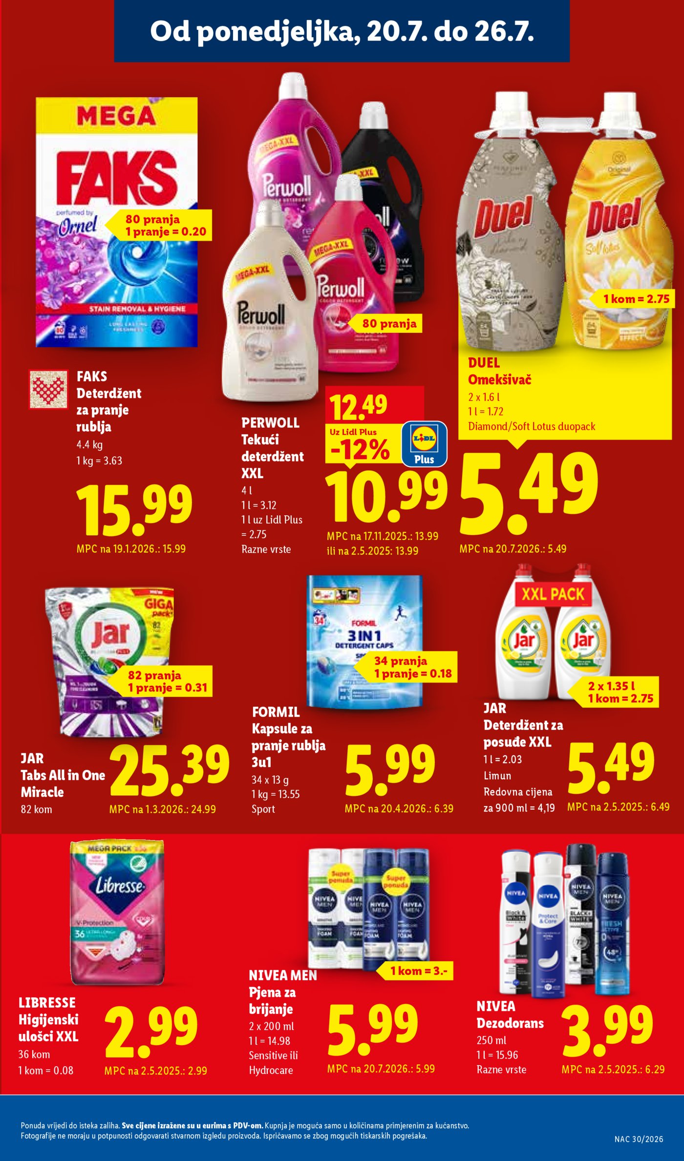 Lidl katalog super ponuda od ponedjeljka 20.07.-26.07.2026.