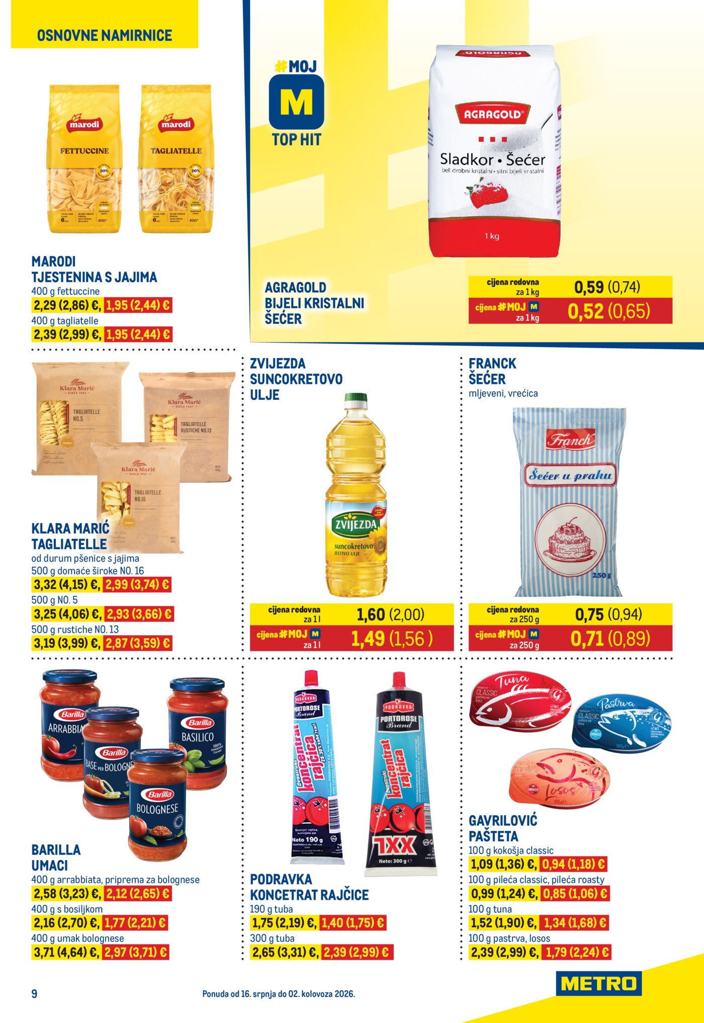 Metro katalog prehrana i neprehrana 16.07. - 31.07.2026.
