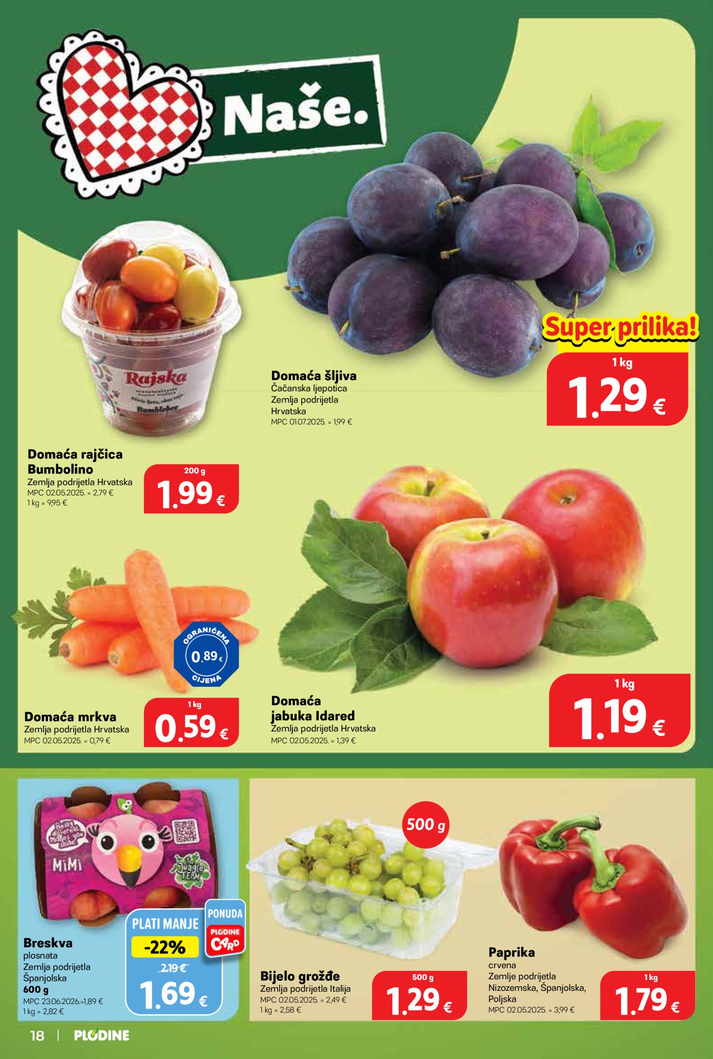 Plodine katalog Akcija 29.07.-04.08.2026.